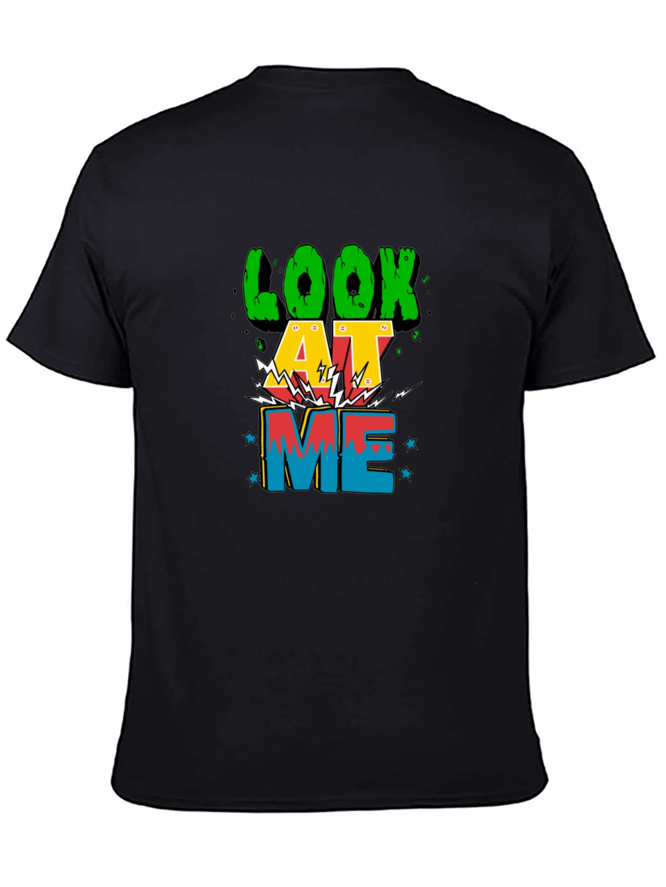 Look At Me Graphic Print Tee - Black