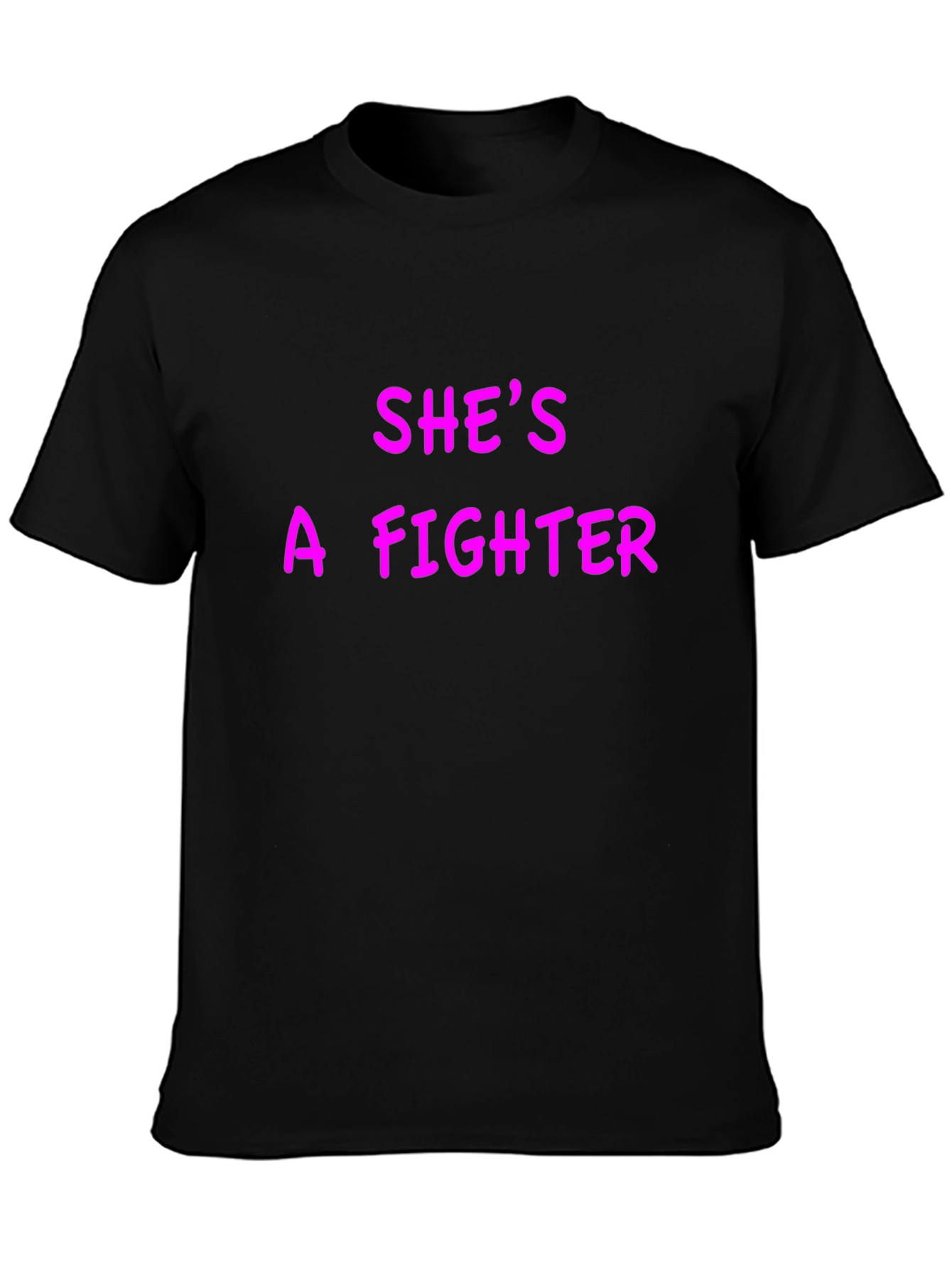 Shes A Fighter Graphic Tee - Black