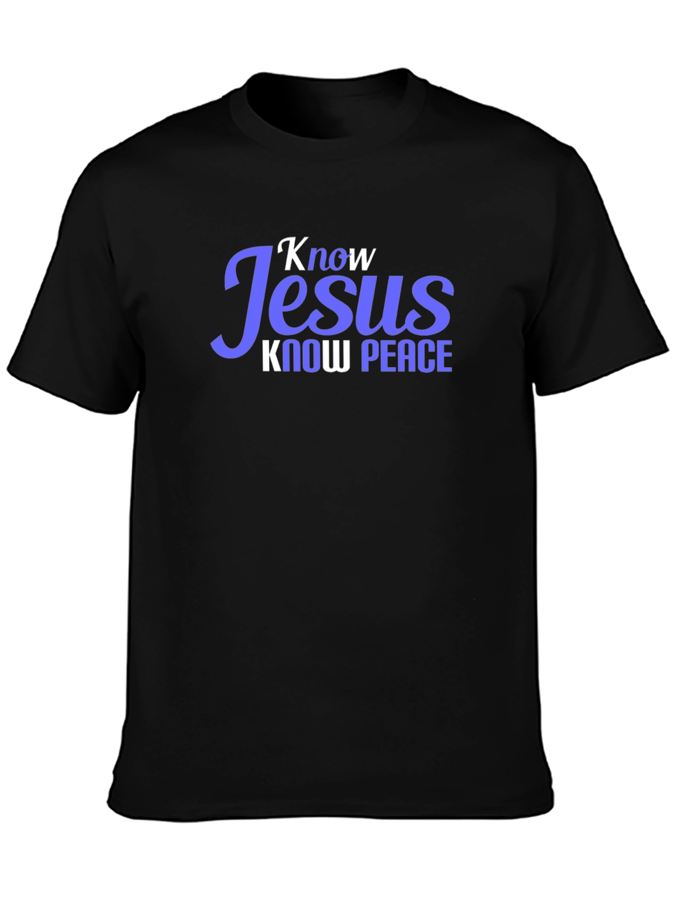 Know Jesus Know Peace Black T-Shirt