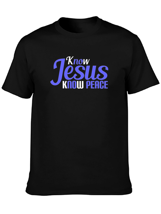 Know Jesus Know Peace Black T-Shirt