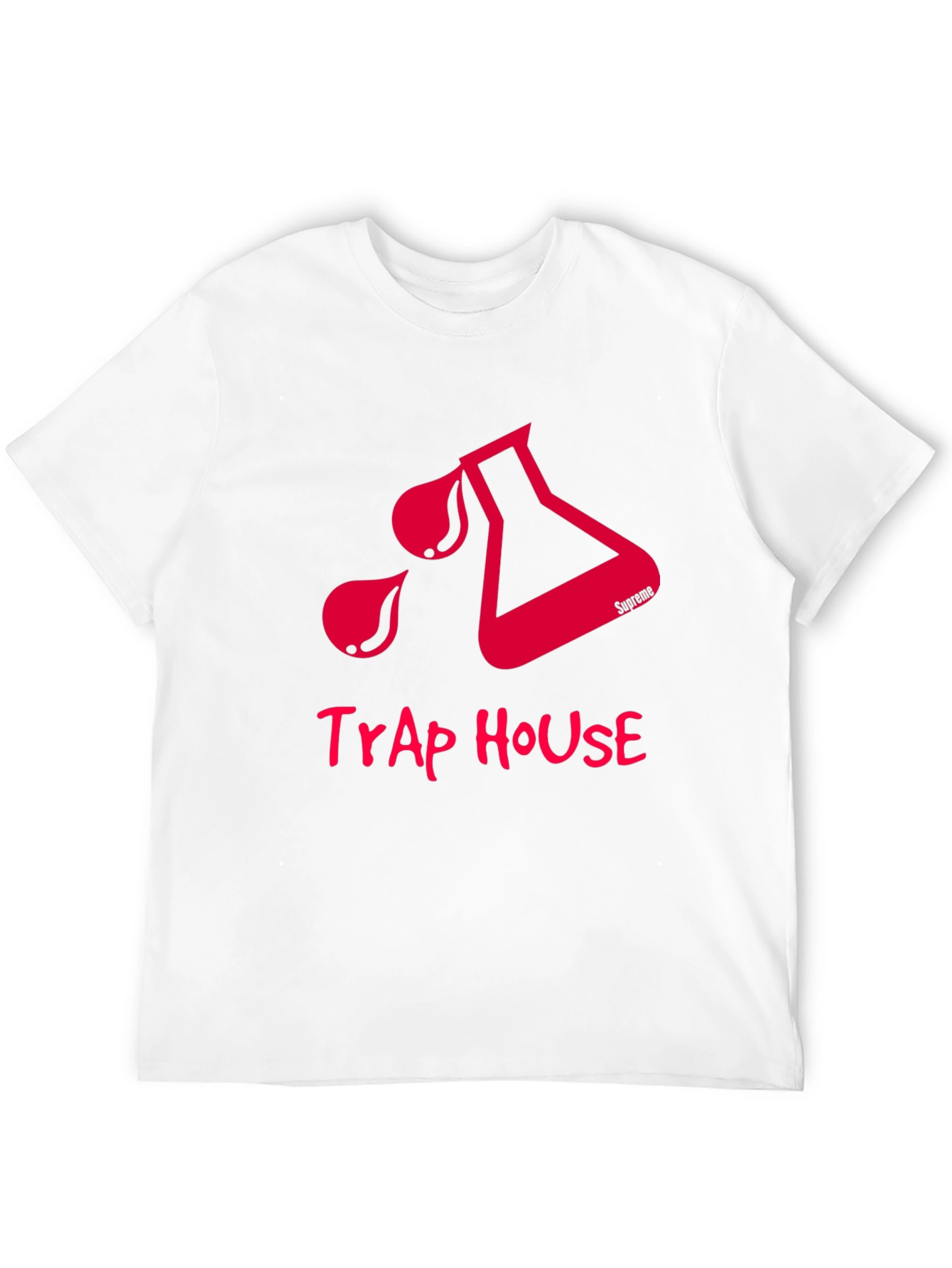 Trap House Graphic Tee - Black Cotton T-Shirt