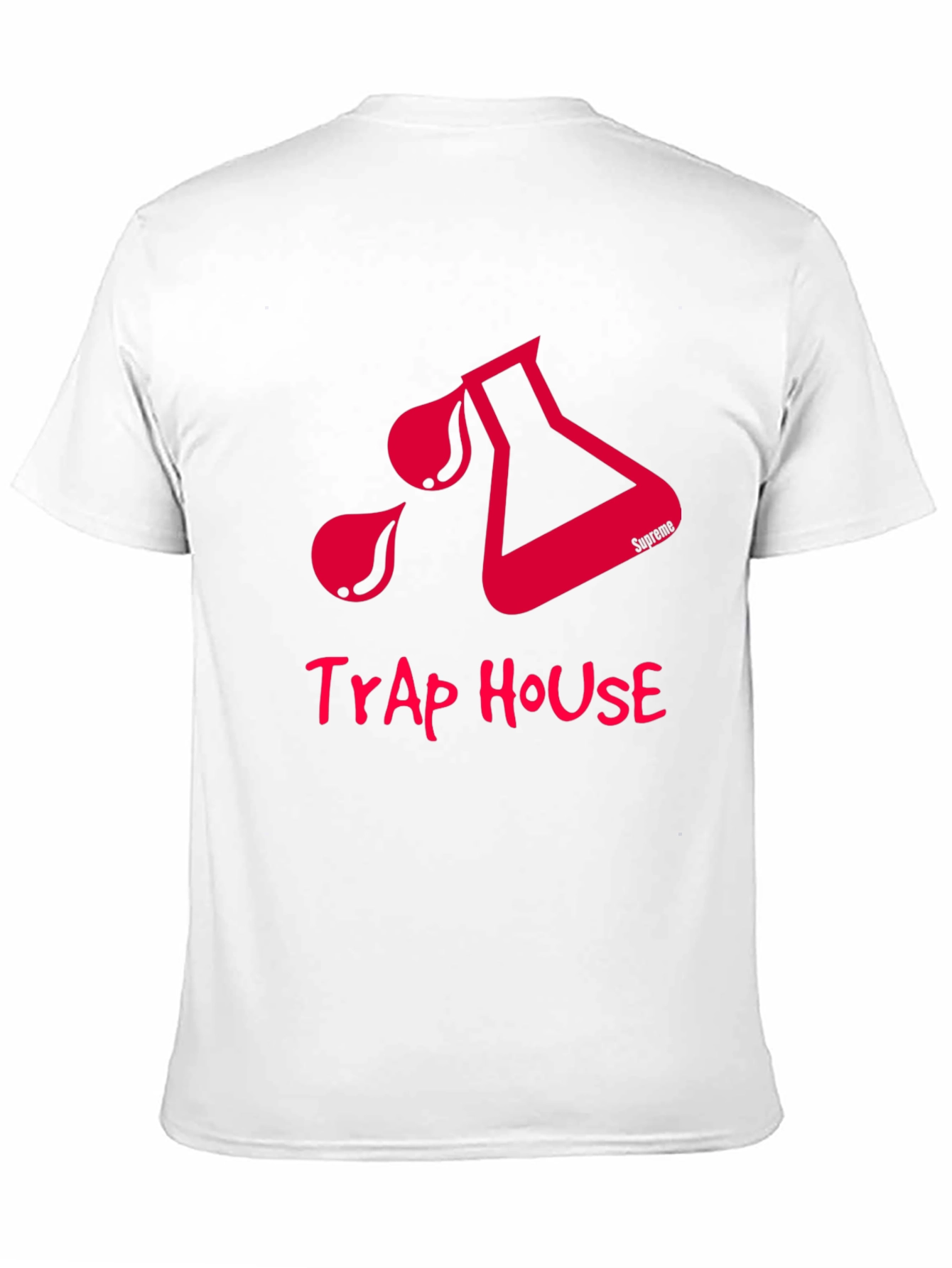 Trap House Graphic Tee - Black Cotton T-Shirt