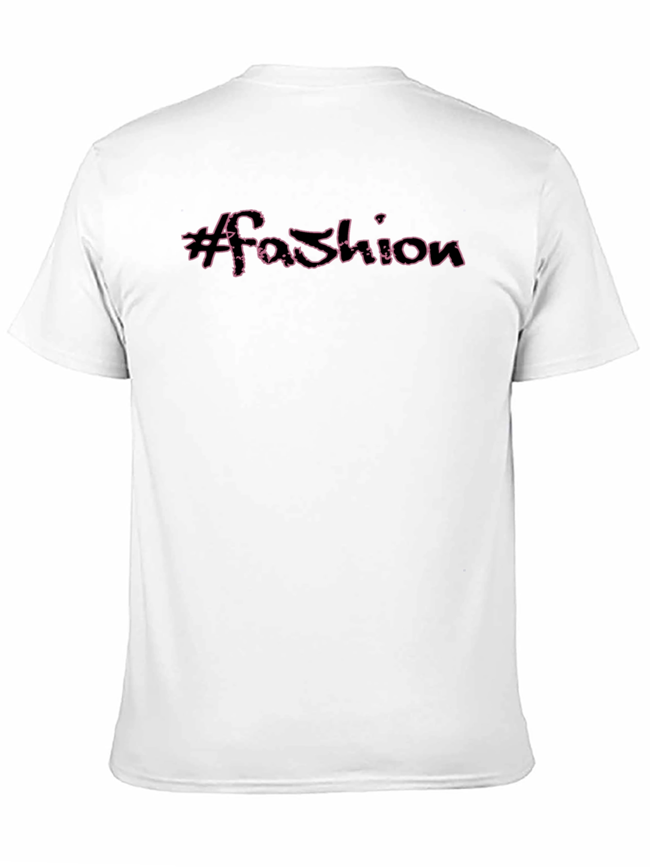 #Fashion Black Graphic Tee - Trendy Casual Style