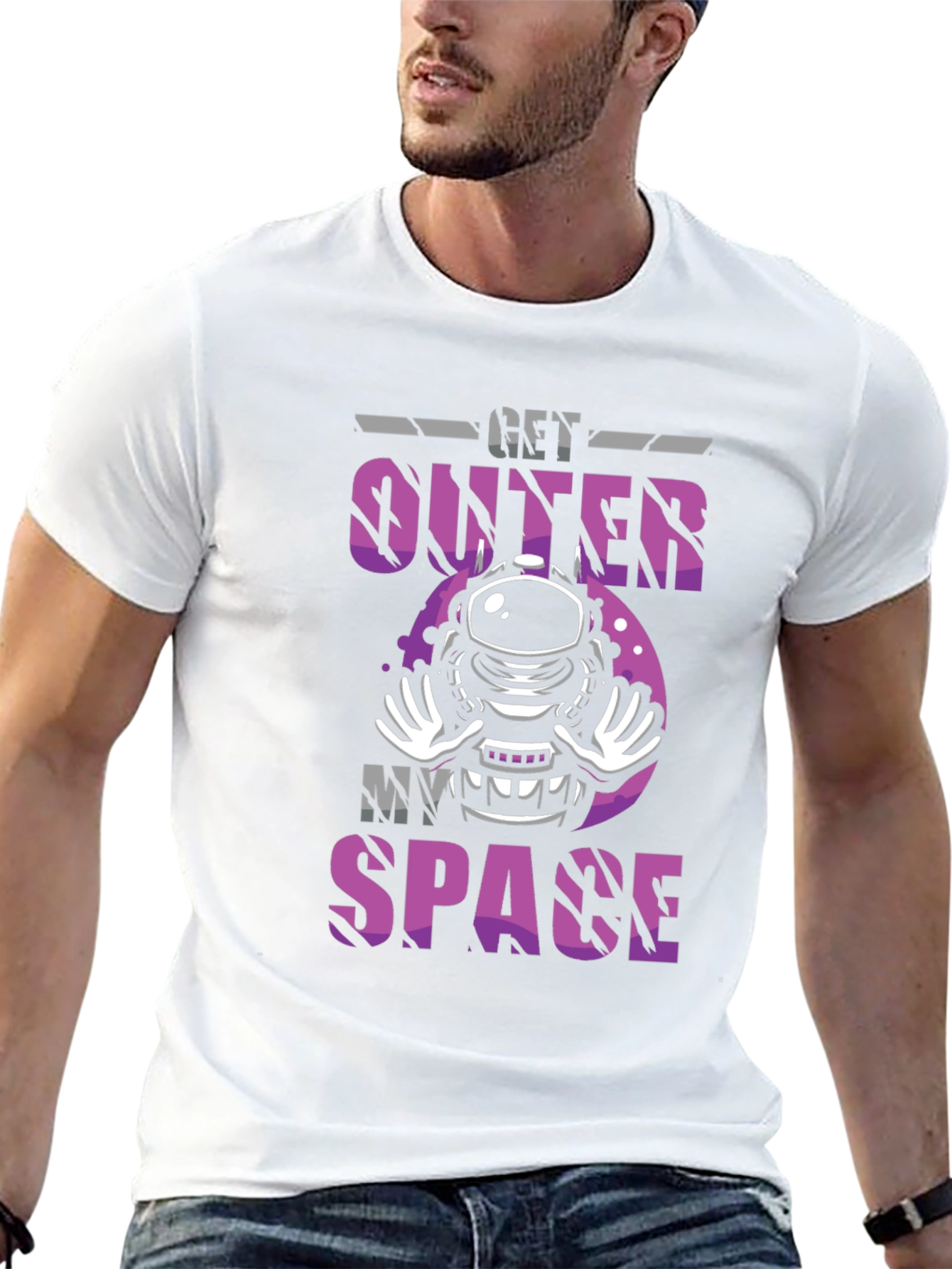 Get Outer My Space T-Shirt - Astronaut Graphic Tee