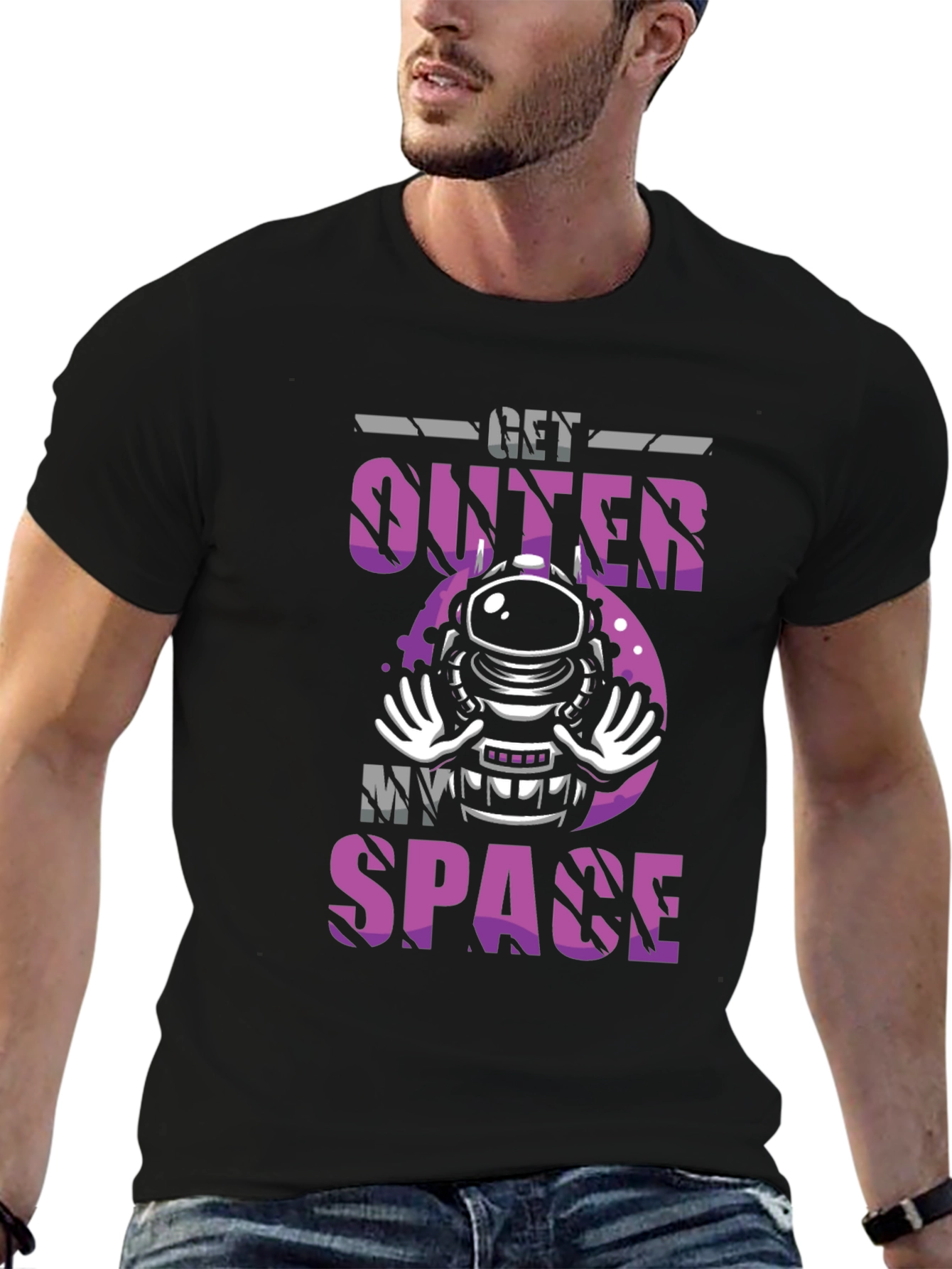 Get Outer My Space T-Shirt - Astronaut Graphic Tee