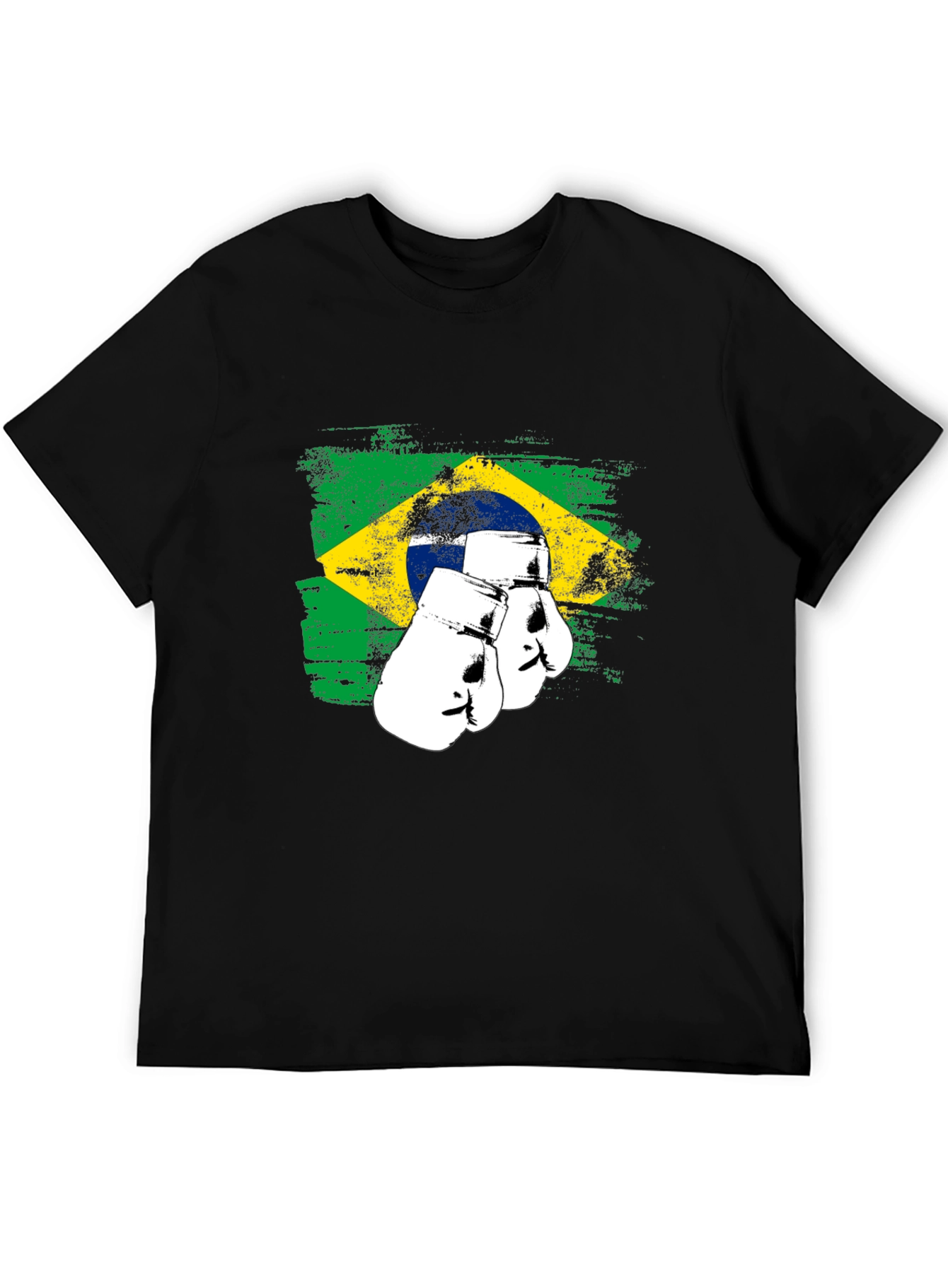 Brazil Flag Boxing Gloves Graphic Tee