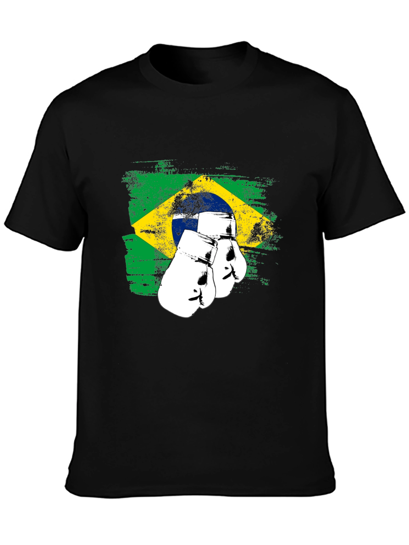 Brazil Flag Boxing Gloves Graphic Tee