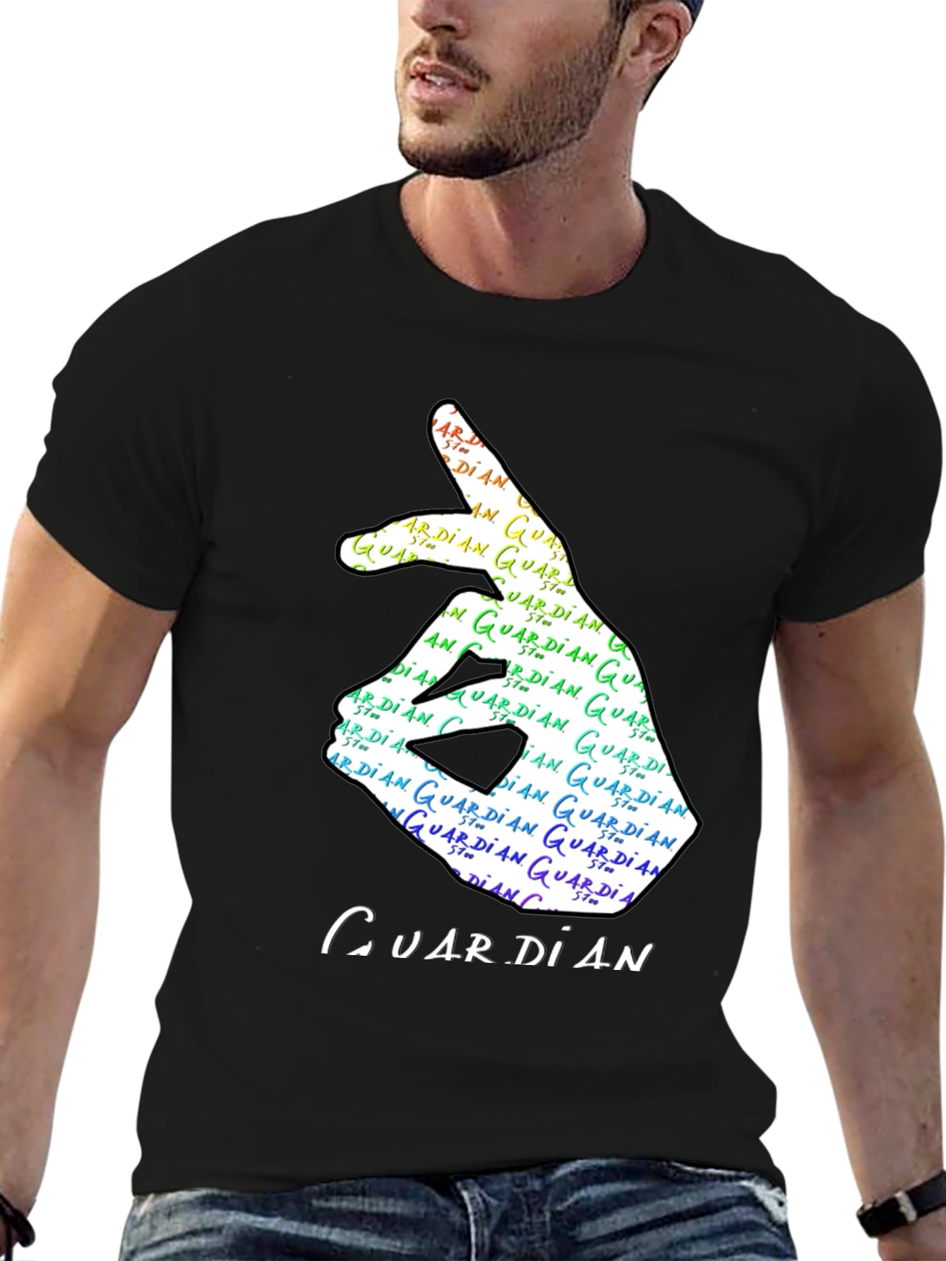 Guardian Hand Graphic Tee - Stylish Mens T-Shirt