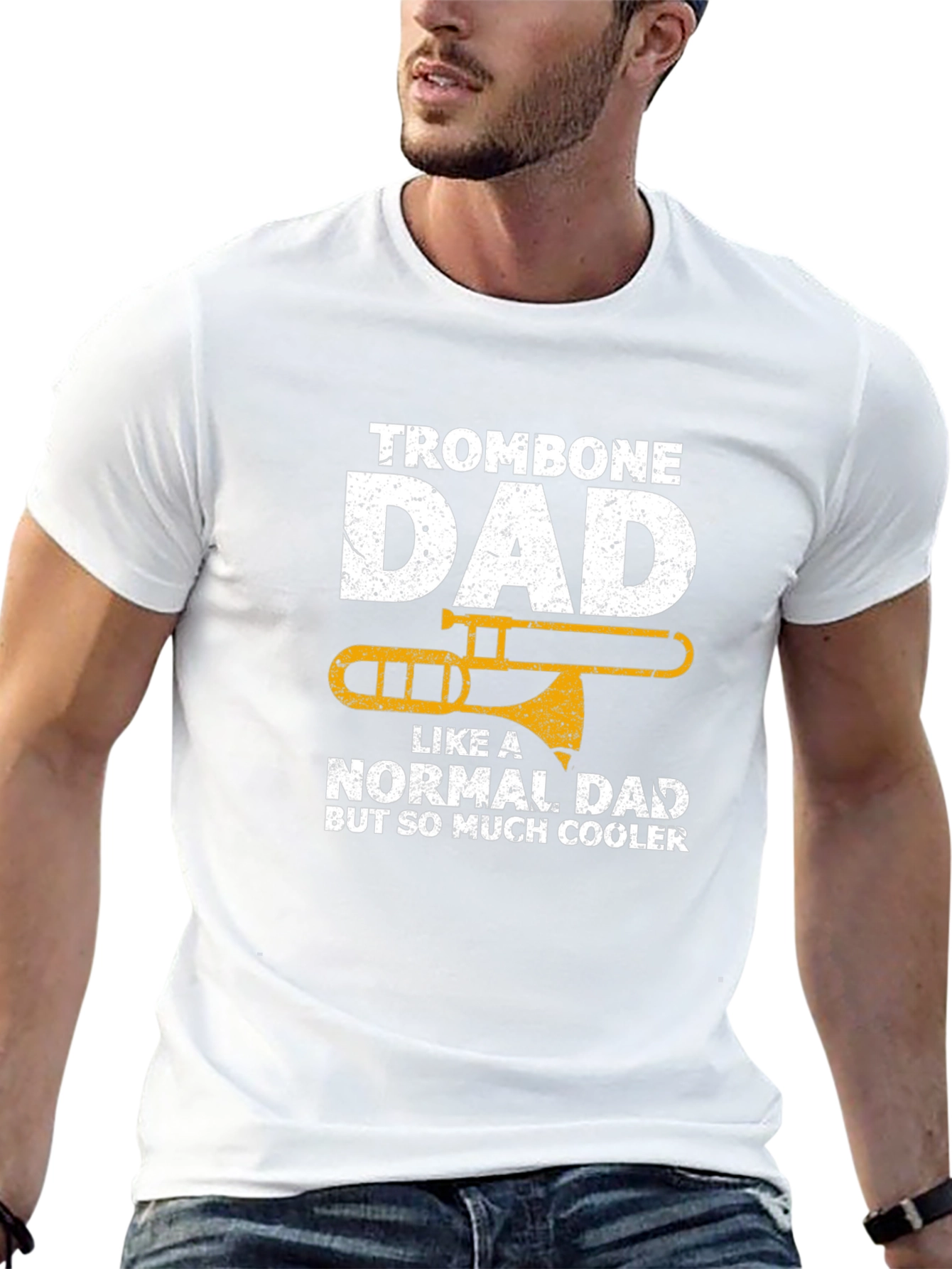 Trombone Dad T-Shirt - Cool Musician Father Tee