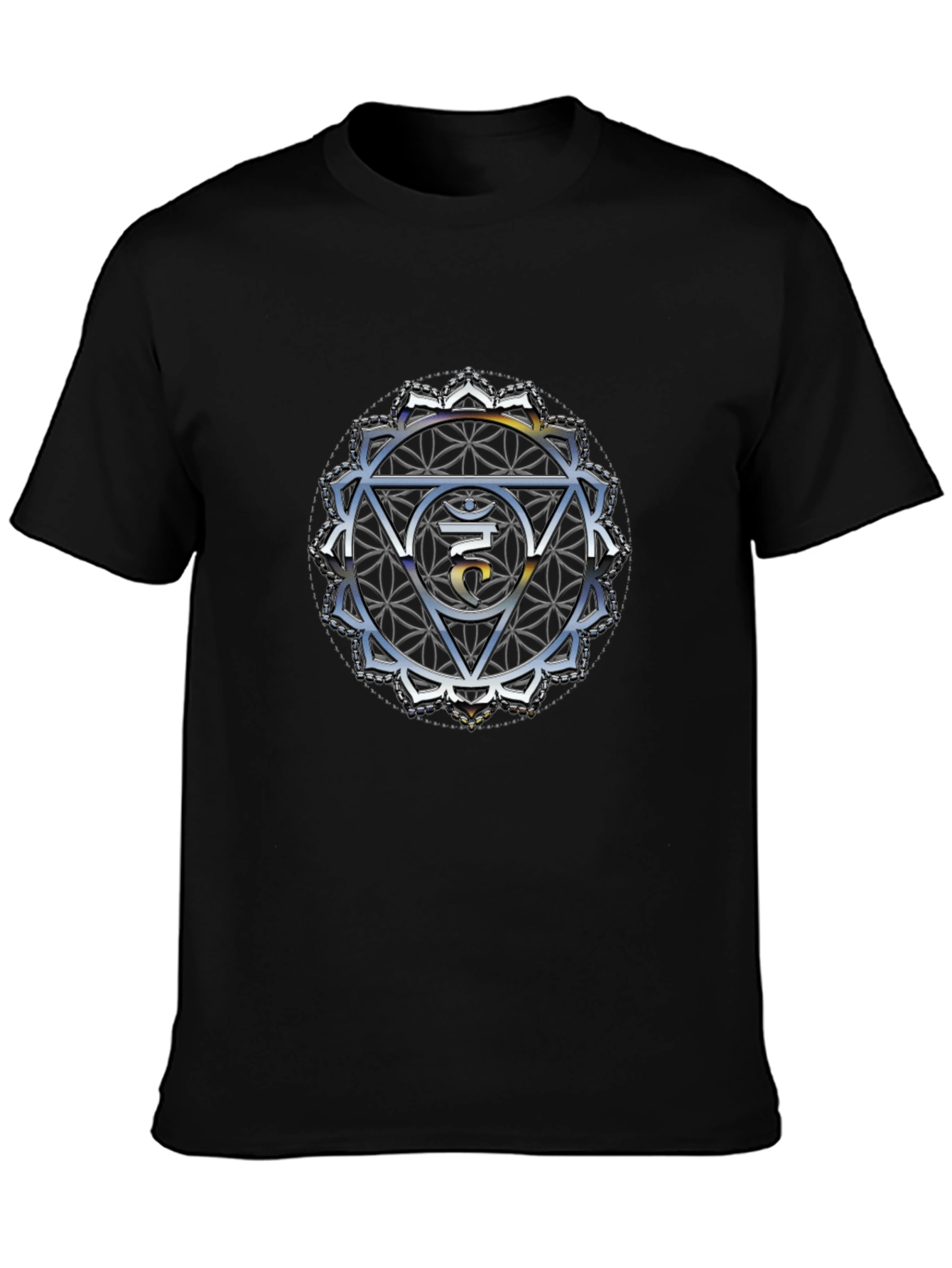 Crown Chakra T-Shirt - Spiritual Om Design