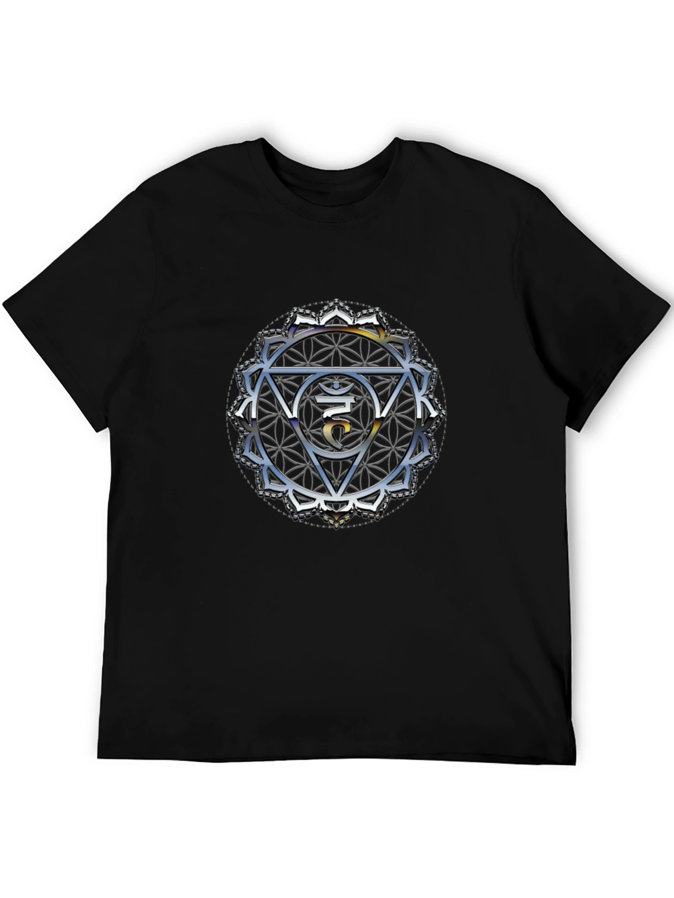 Crown Chakra T-Shirt - Spiritual Om Design