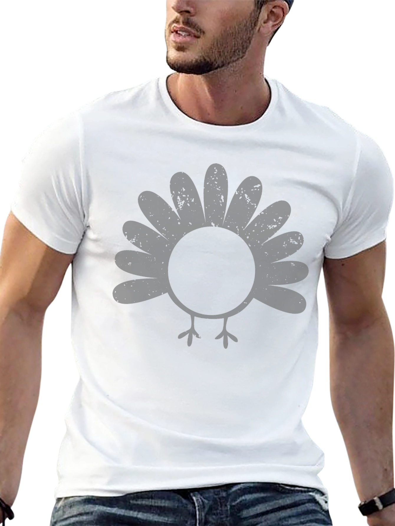 Thanksgiving Turkey Graphic Tee - Black T-Shirt