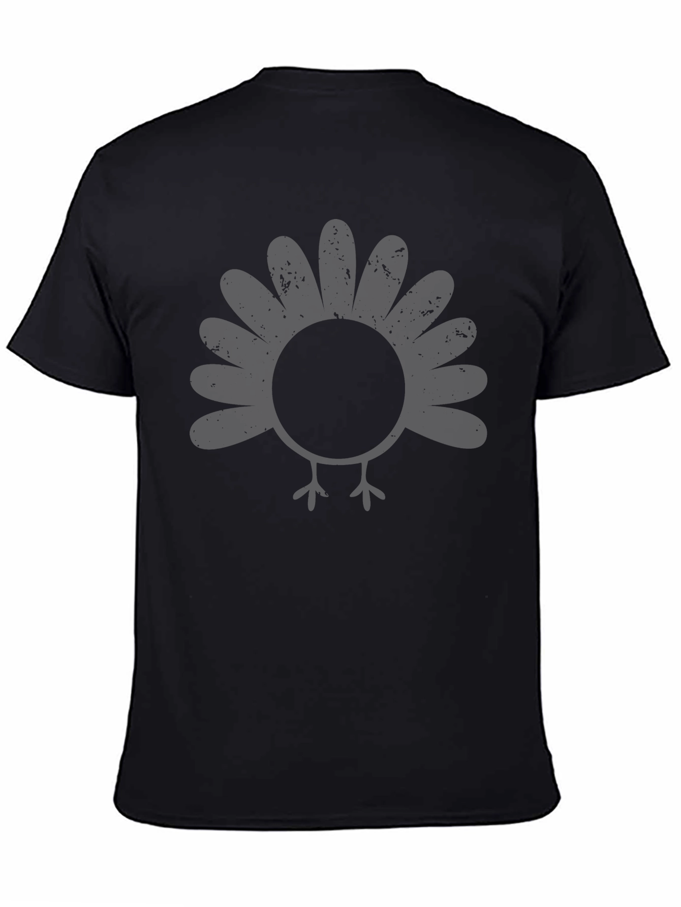 Thanksgiving Turkey Graphic Tee - Black T-Shirt