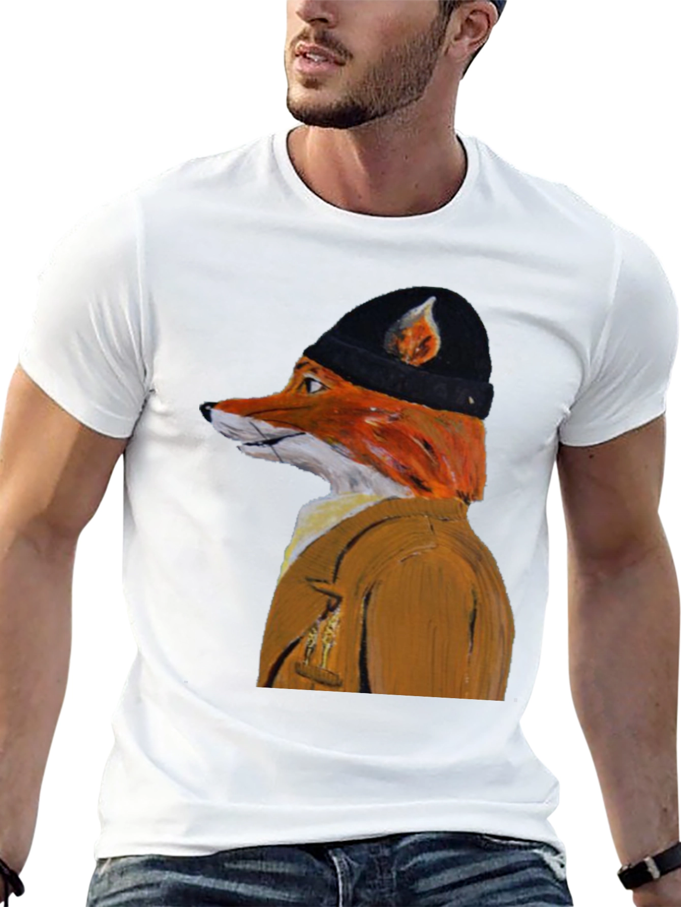 Fox in Clothes Graphic T-Shirt