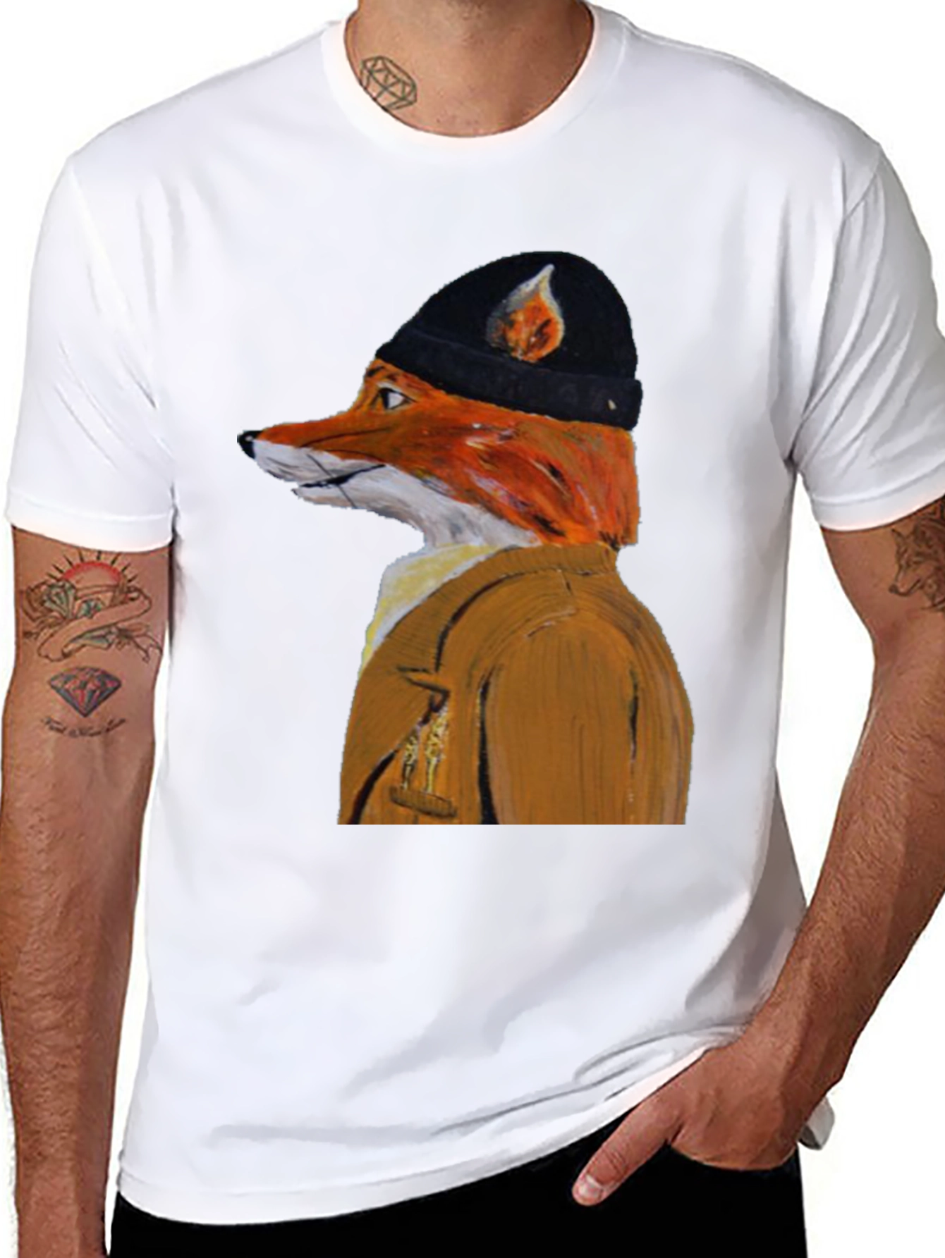 Fox in Clothes Graphic T-Shirt