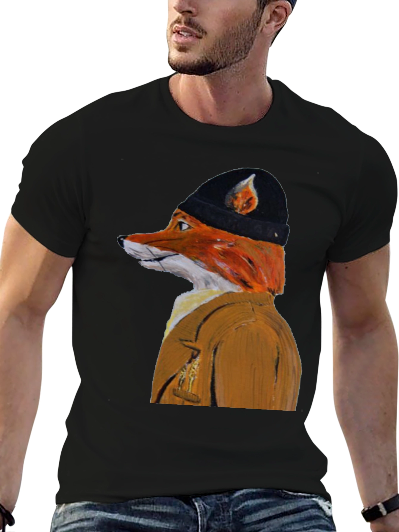 Fox in Clothes Graphic T-Shirt