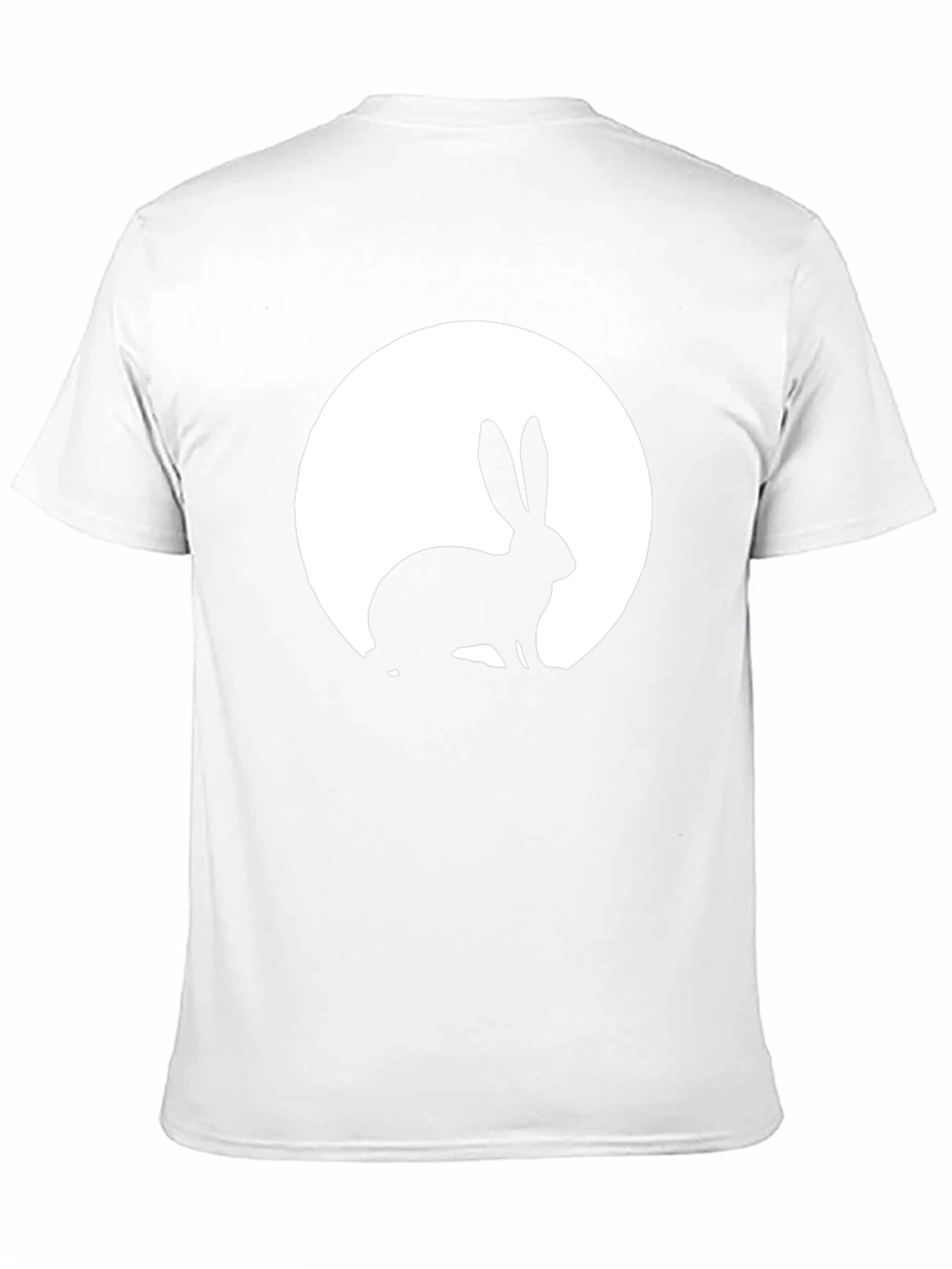Rabbit Moon Graphic Tee - Black Cotton T-Shirt