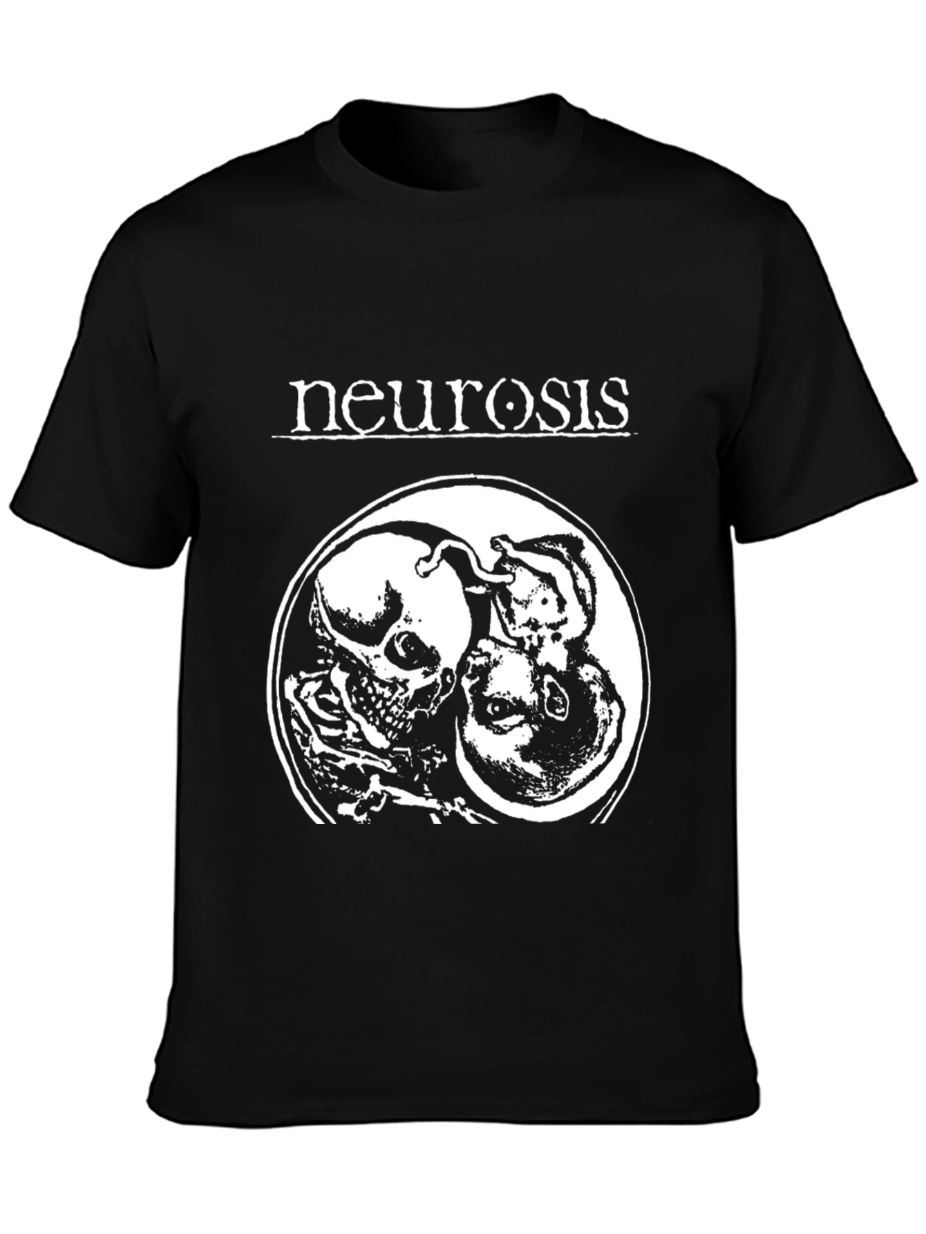 Neurosis Band T-Shirt: Skull & Fetus Graphic