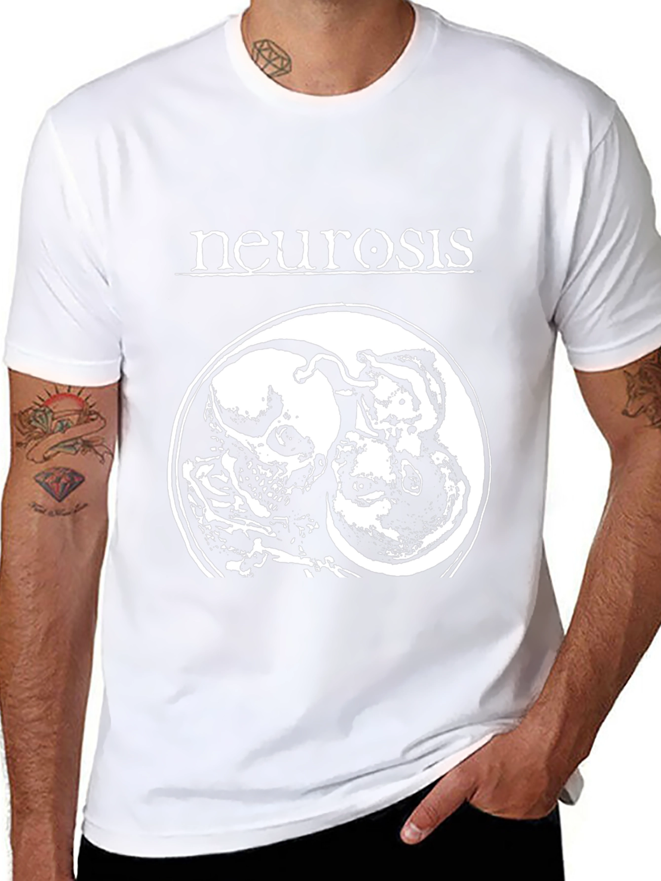 Neurosis Band T-Shirt: Skull & Fetus Graphic