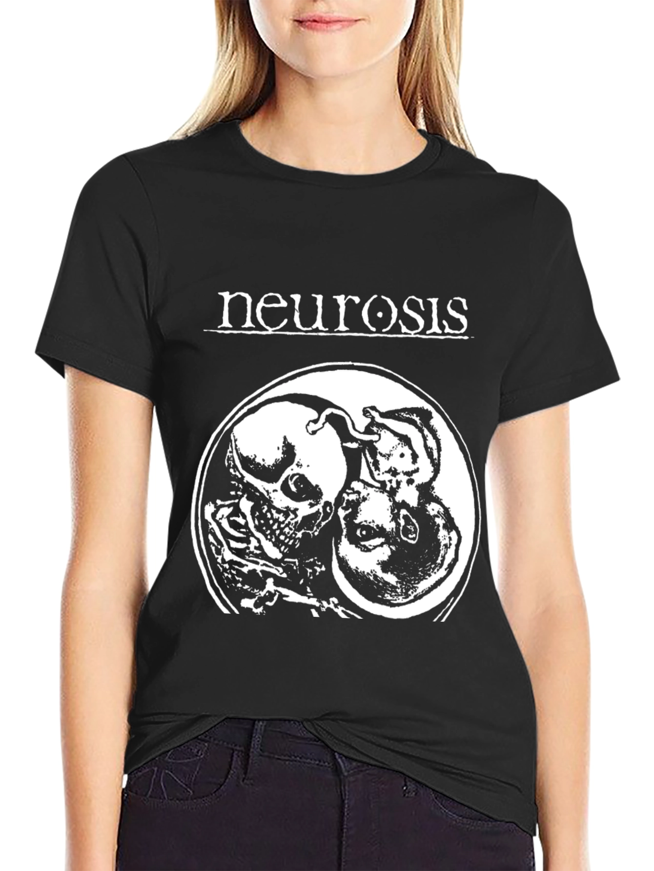Neurosis Band T-Shirt: Skull & Fetus Graphic