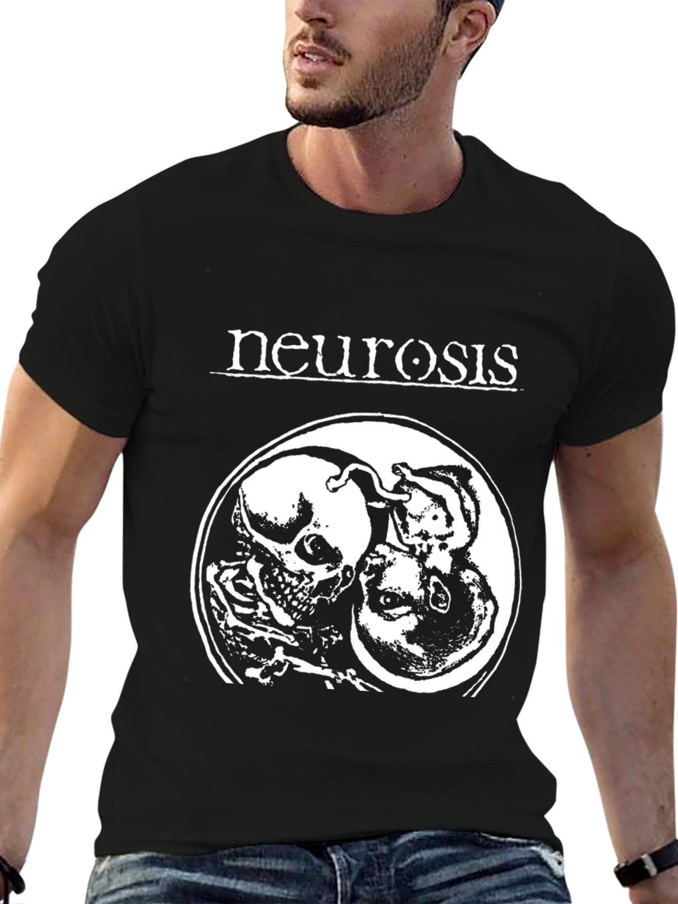 Neurosis Band T-Shirt: Skull & Fetus Graphic
