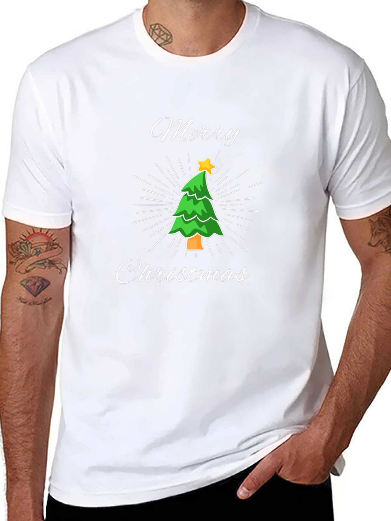 Merry Christmas Tree T-Shirt - Holiday Festive Tee