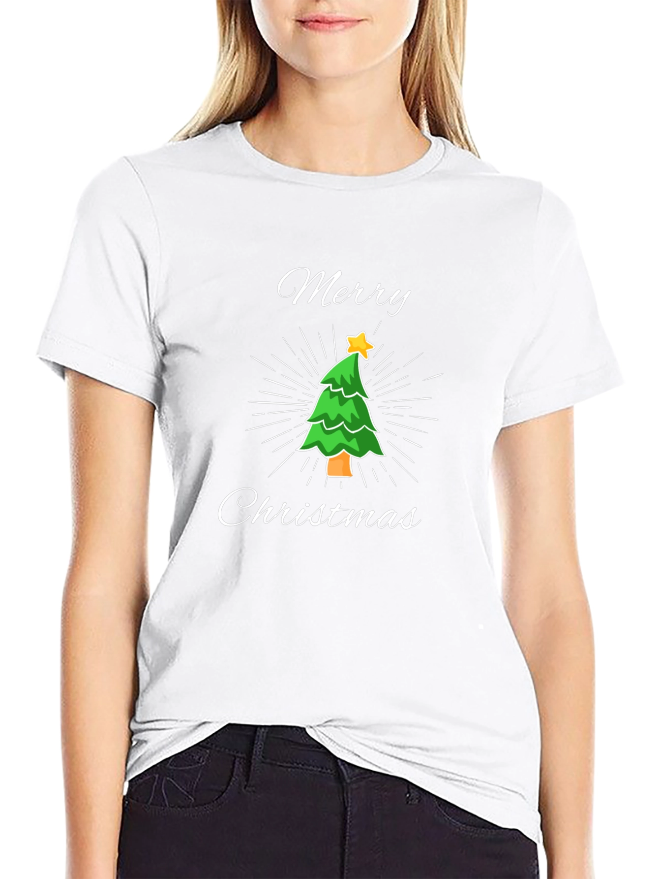 Merry Christmas Tree T-Shirt - Holiday Festive Tee
