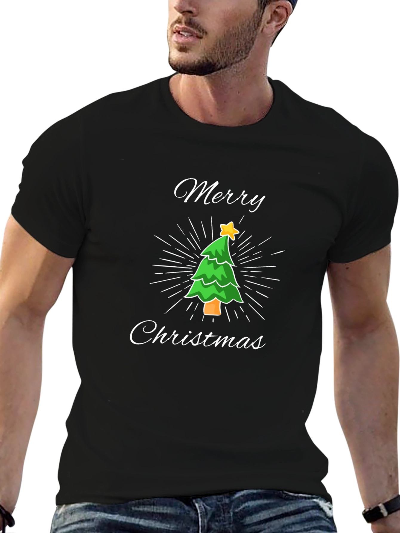 Merry Christmas Tree T-Shirt - Holiday Festive Tee