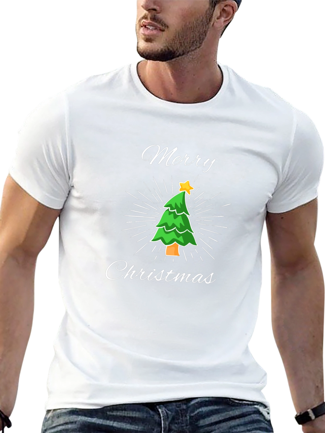 Merry Christmas Tree T-Shirt - Holiday Festive Tee
