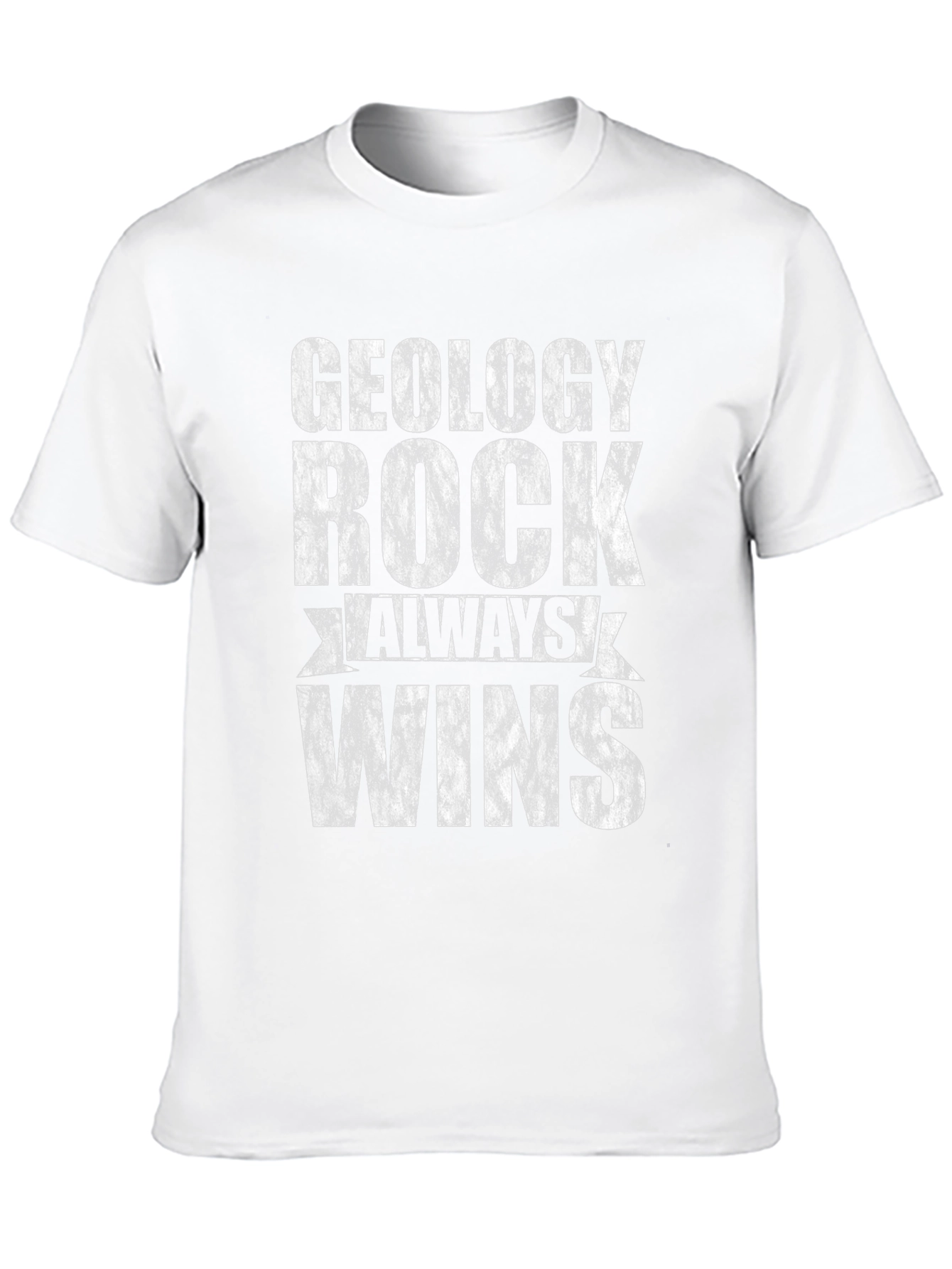 Geology Rock Always Wins Black Graphic Tee