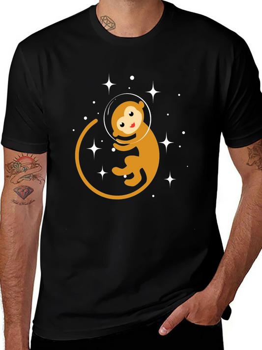 Monkey Astronaut Graphic T-Shirt