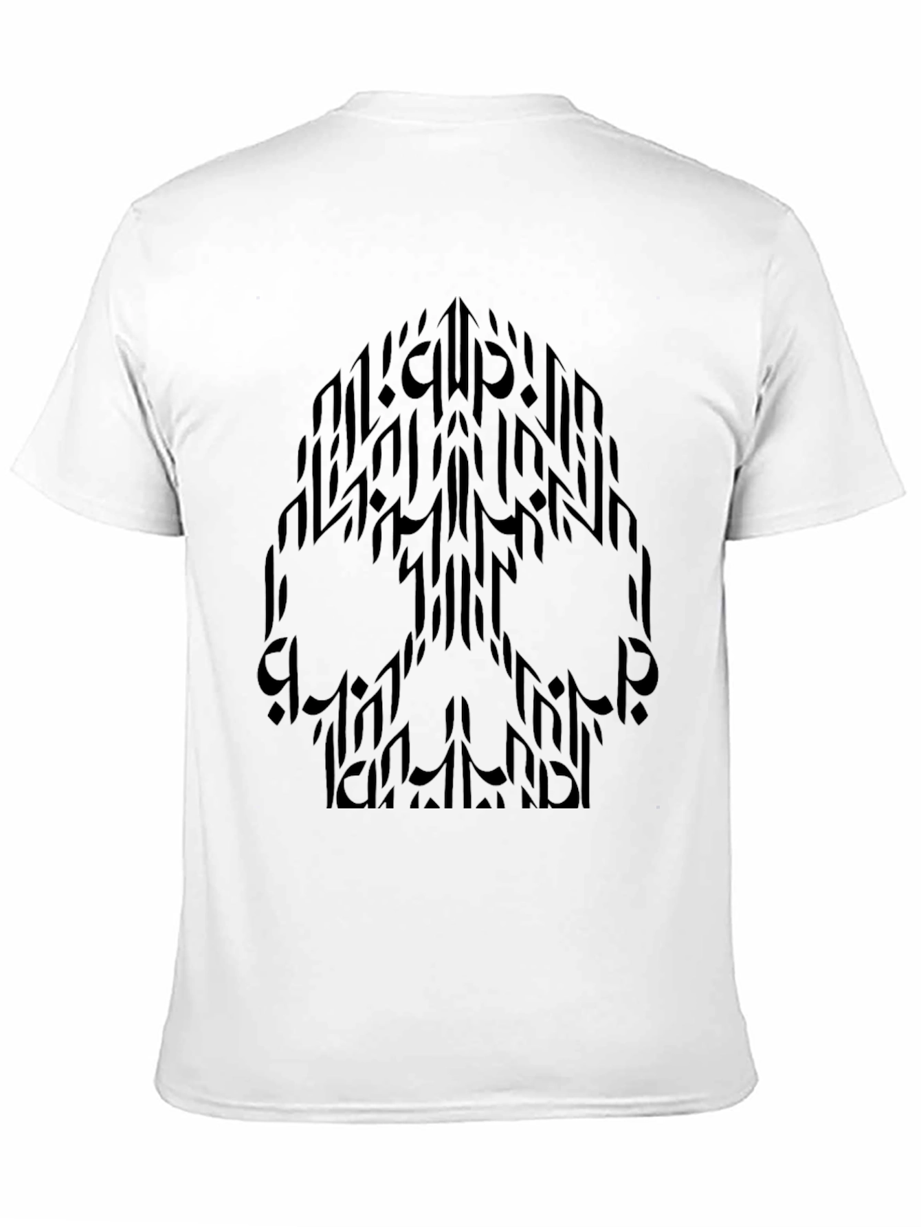 Abstract Skull Graphic Black T-Shirt