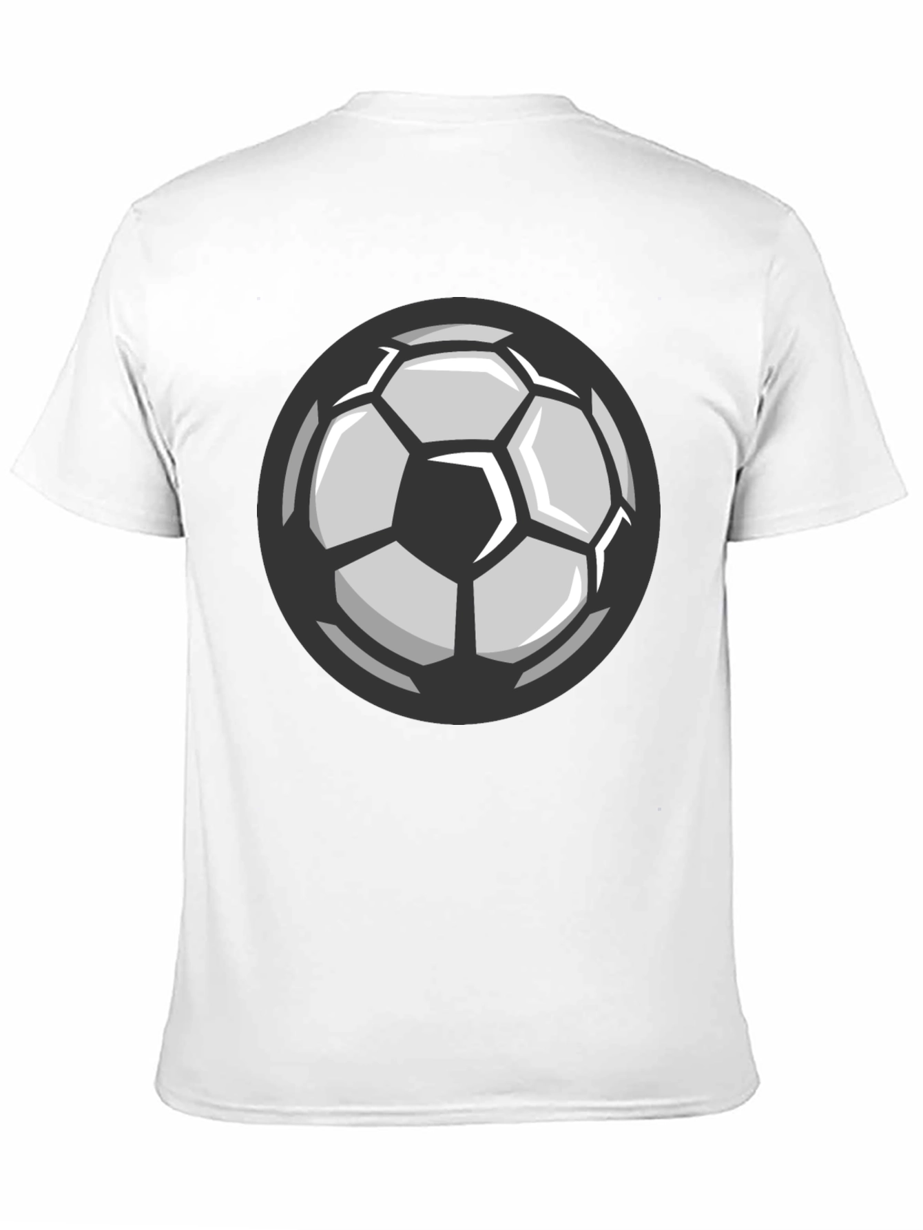 Soccer Ball Graphic Tee - Black Cotton T-Shirt