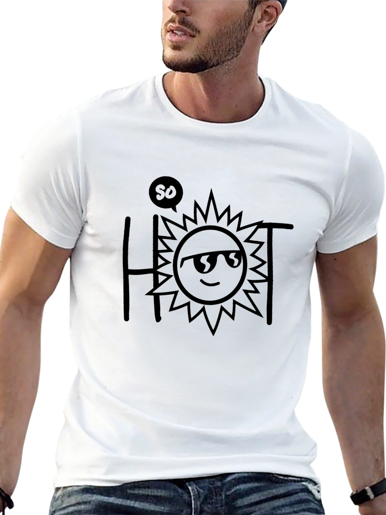 So Hot Sun Graphic Tee - Black T-Shirt