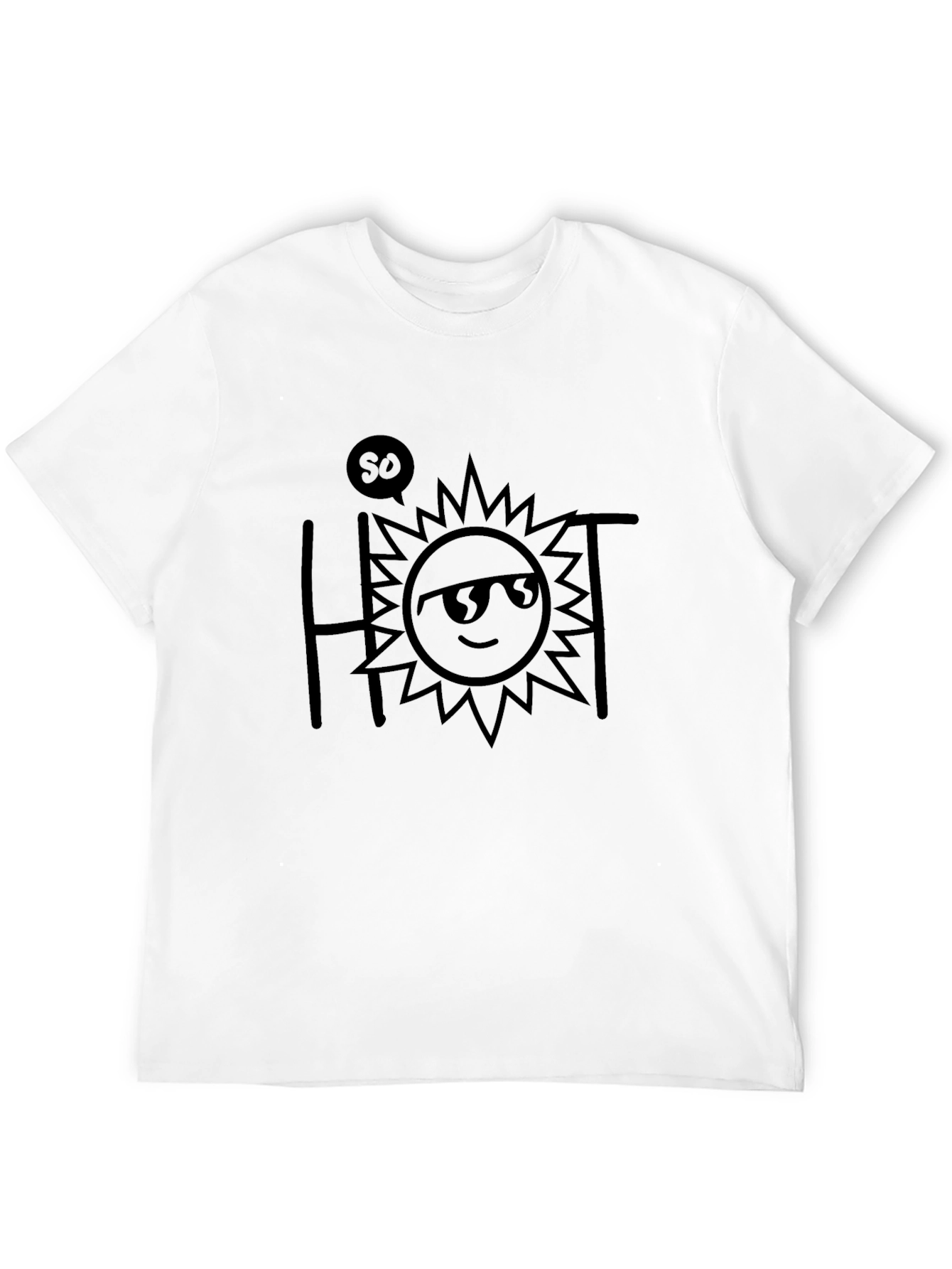 So Hot Sun Graphic Tee - Black T-Shirt