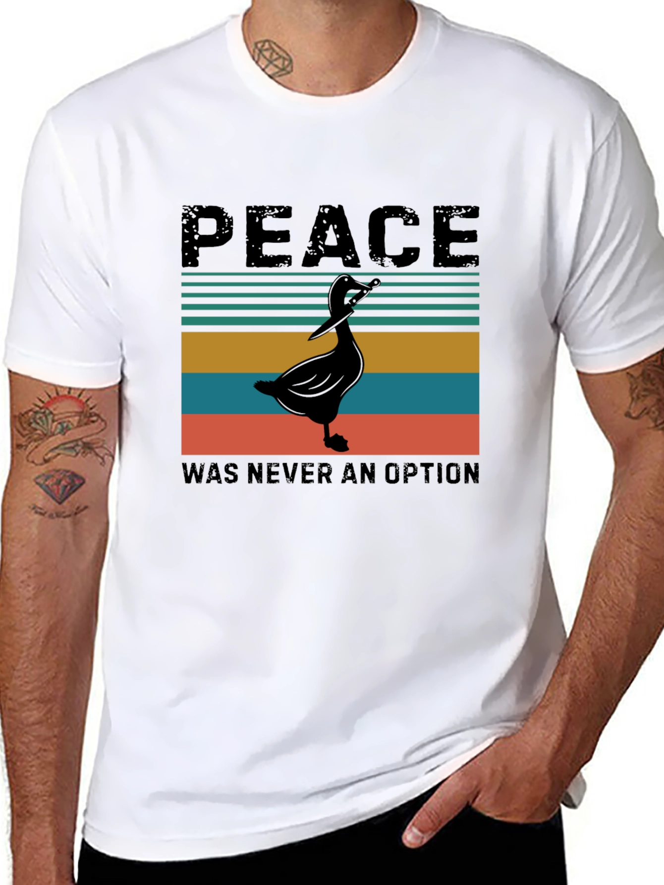 Peace Was Never An Option Goose T-Shirt
