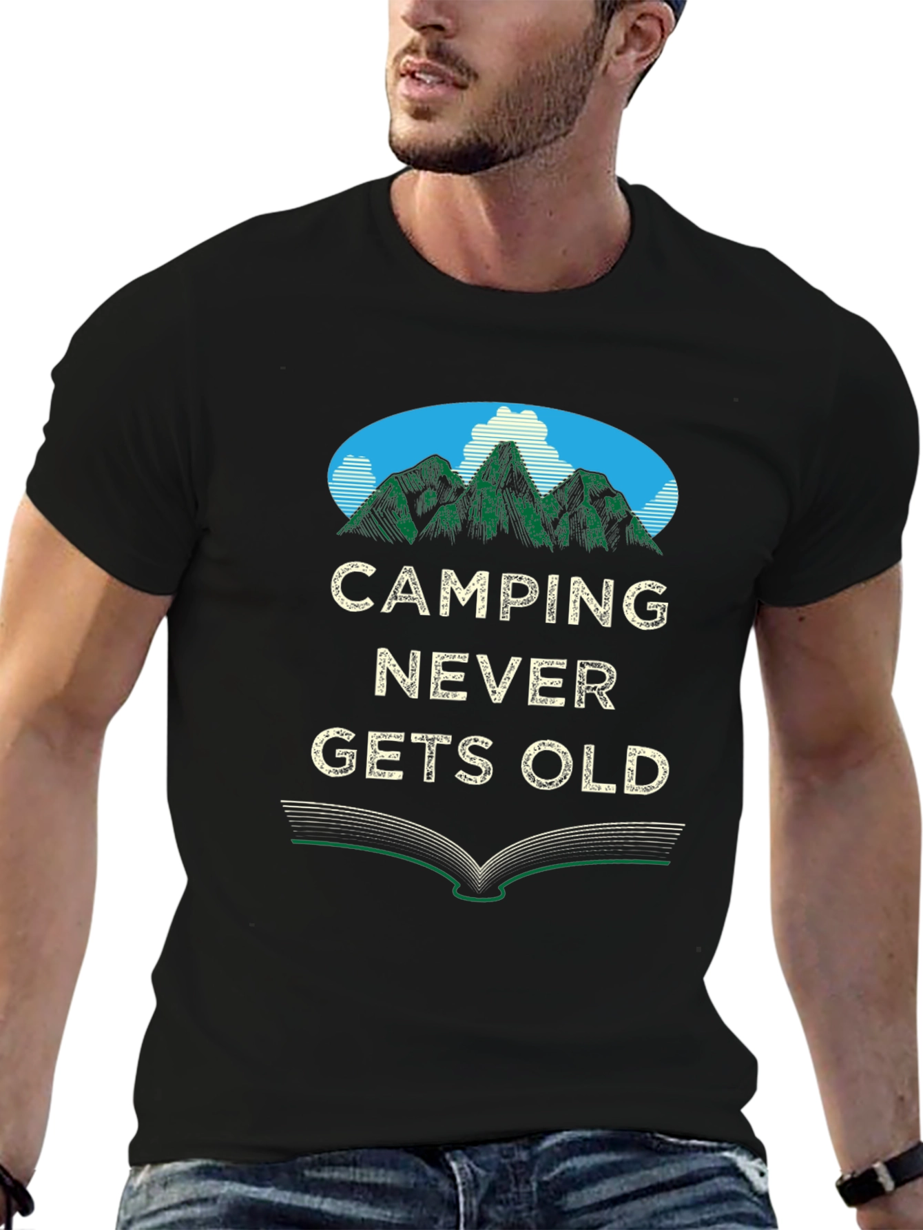 Camping Never Gets Old Graphic Tee