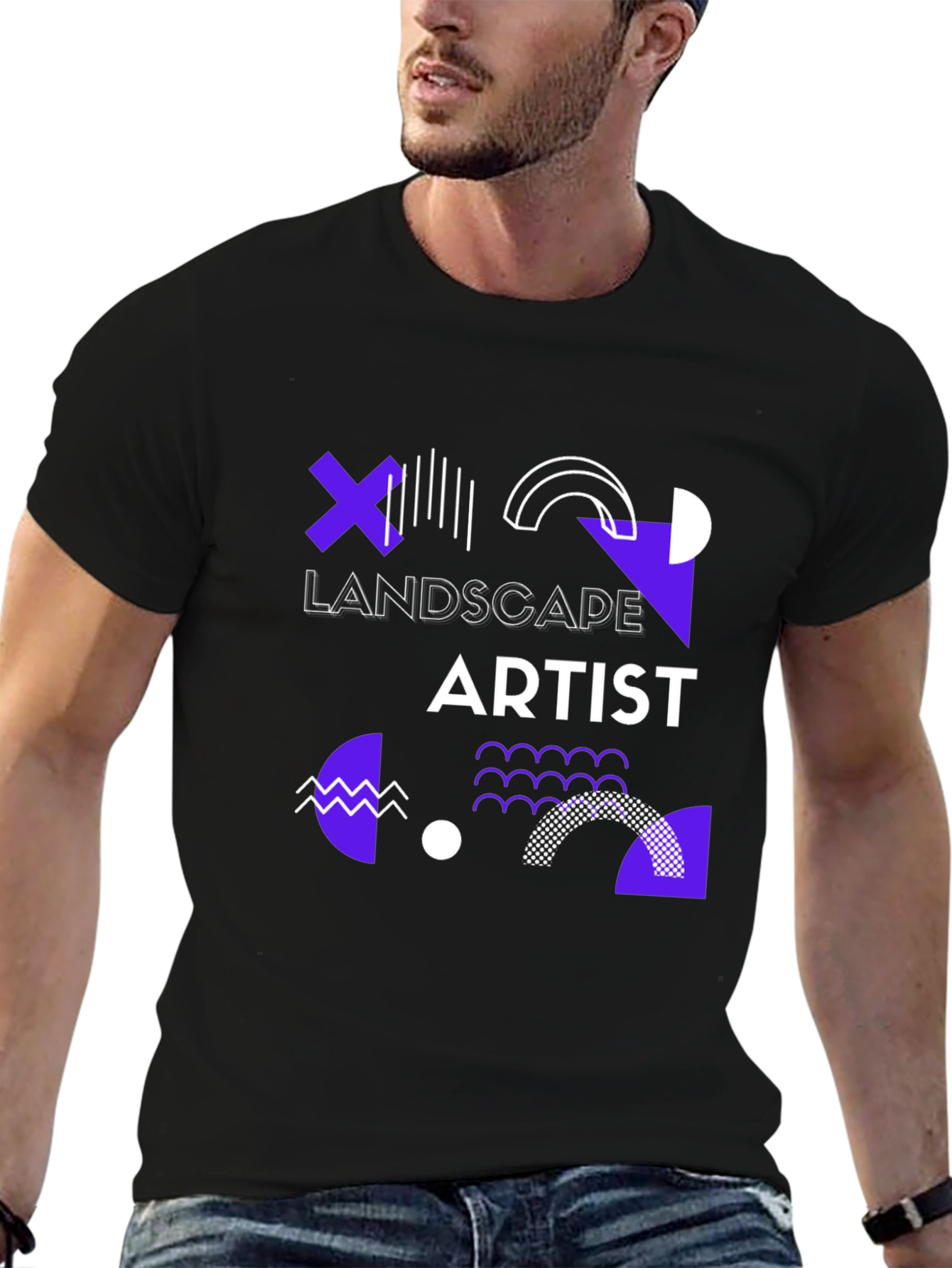 Landscape Artist Graphic Tee - Modern Design