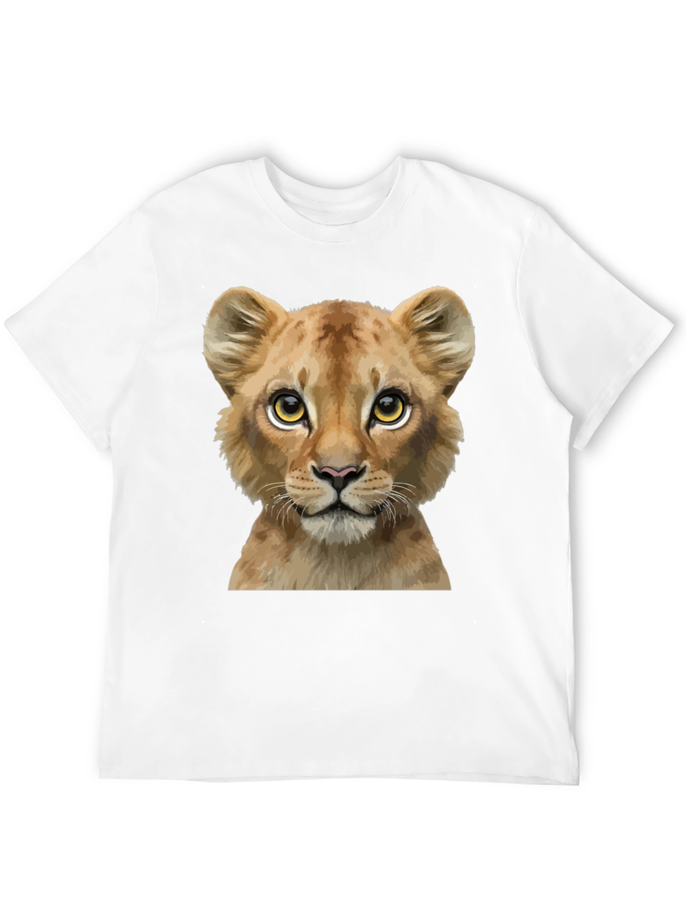 Lion Cub Graphic Tee - Black Cotton Blend