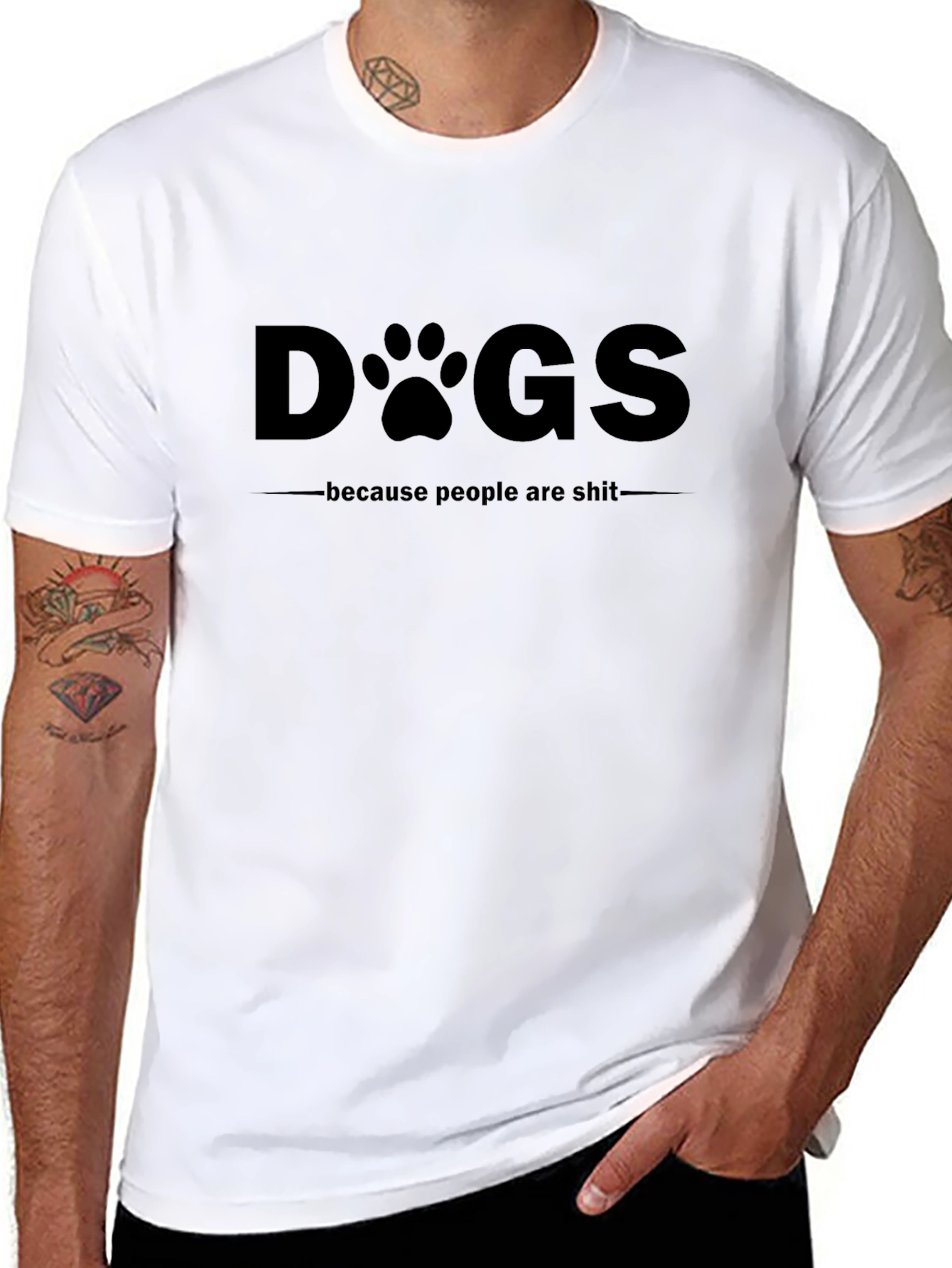 Dogs Because People Are Sh*t Black T-Shirt