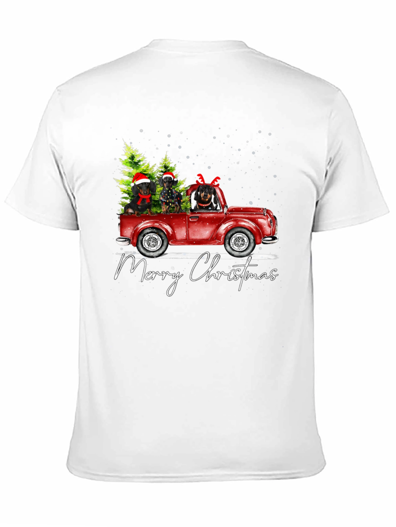 Dachshunds Christmas Truck Graphic Tee