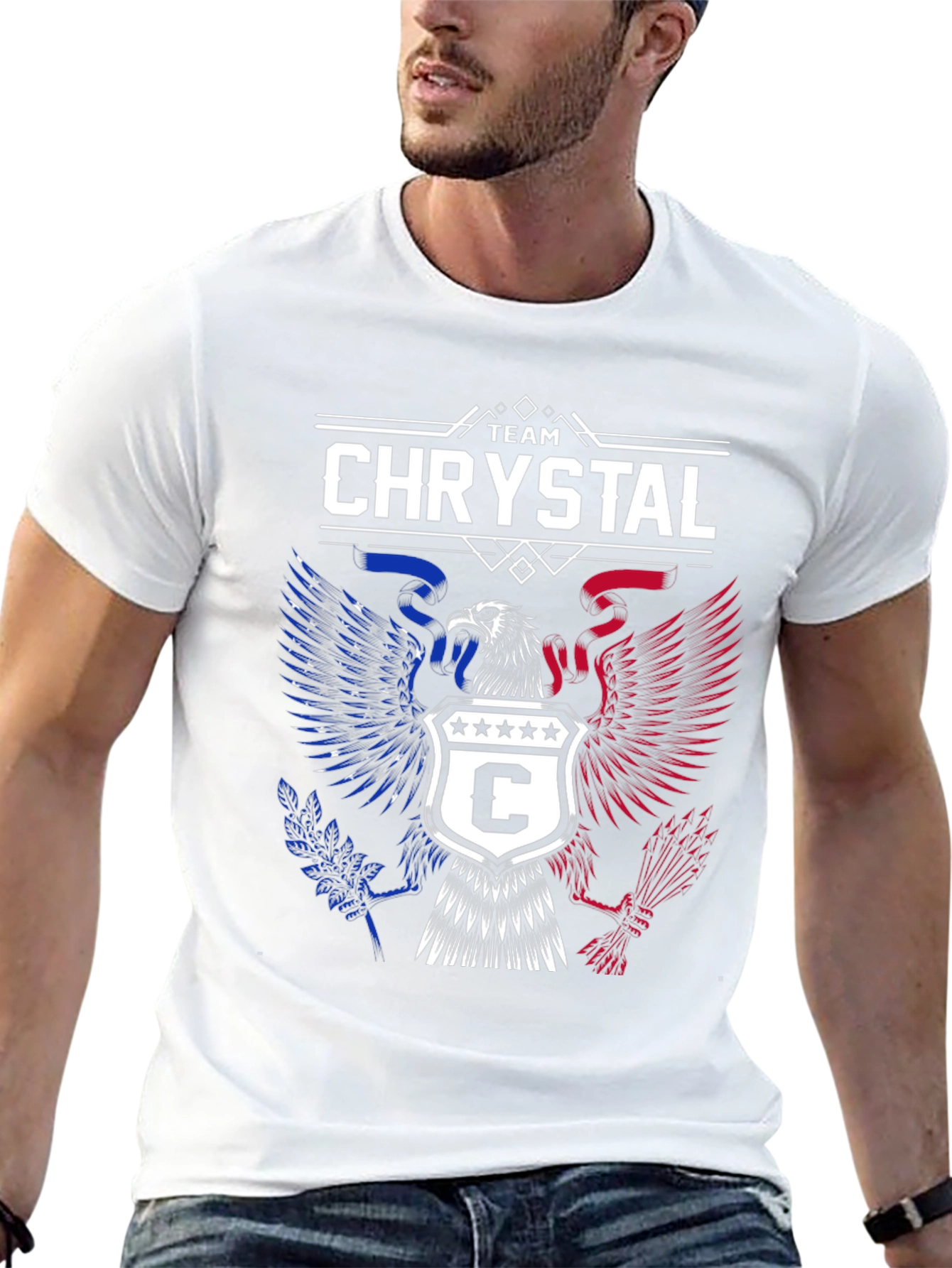 Team Chrystal Graphic Tee - Patriotic Eagle Design