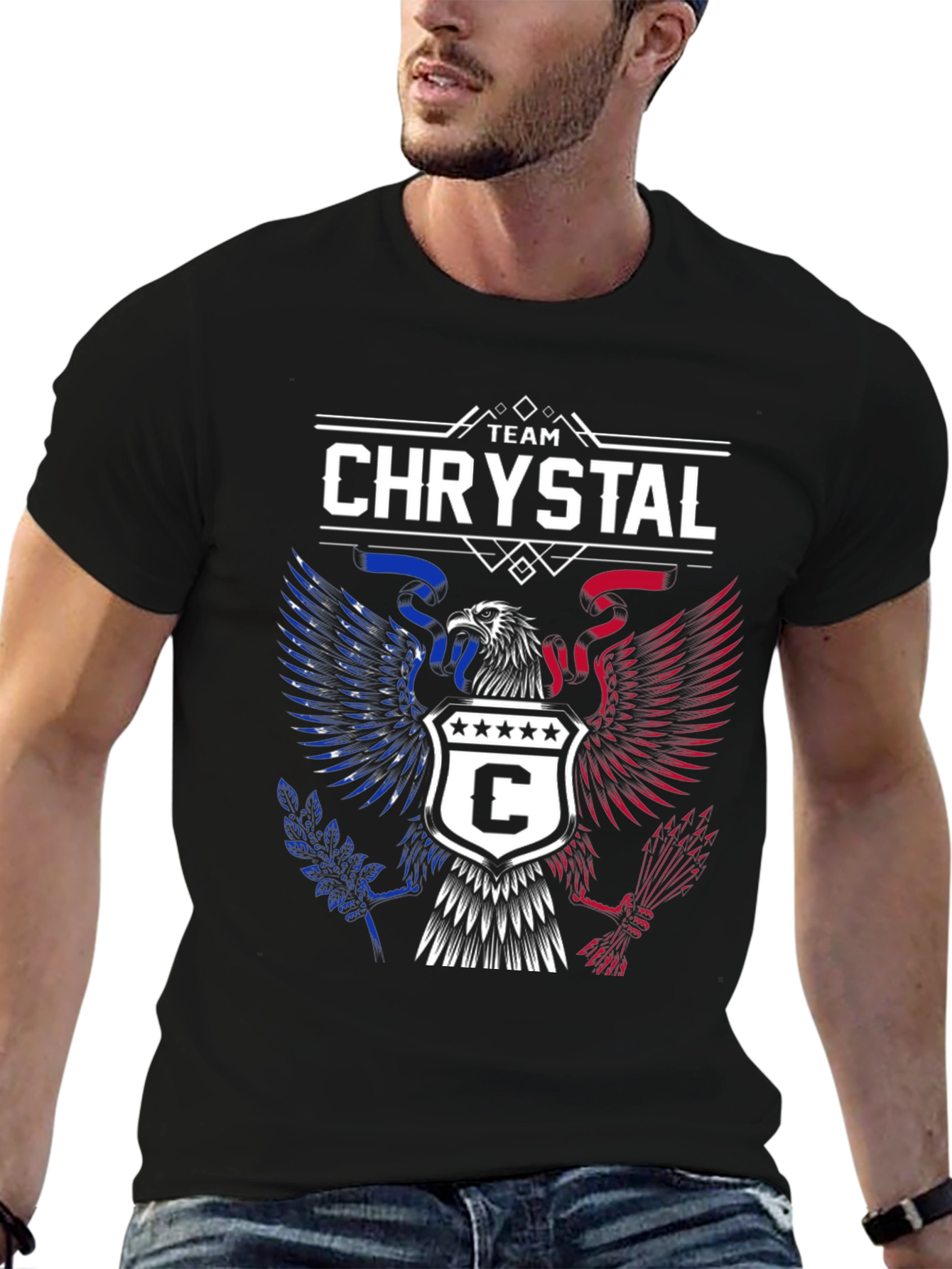 Team Chrystal Graphic Tee - Patriotic Eagle Design