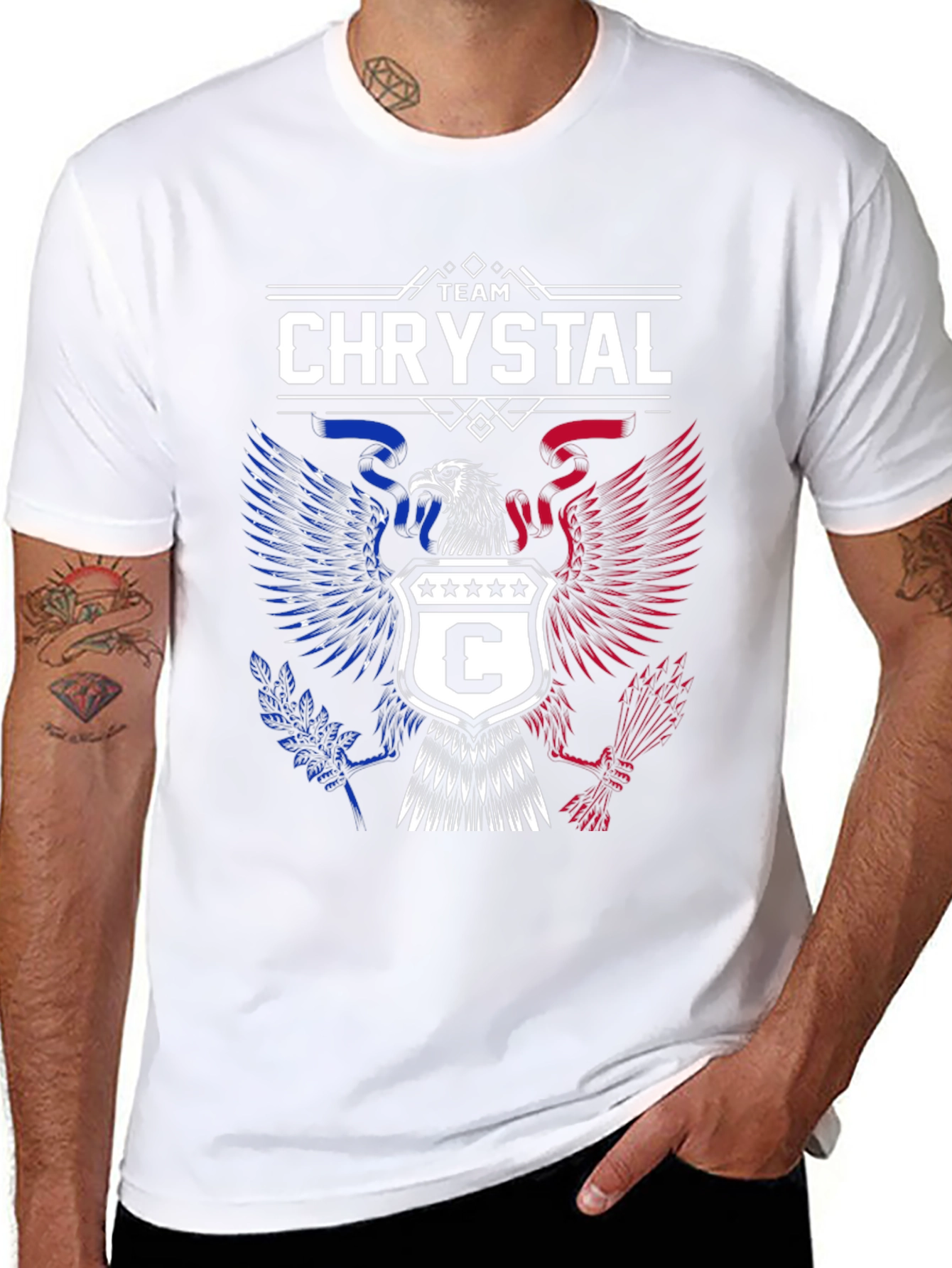 Team Chrystal Graphic Tee - Patriotic Eagle Design
