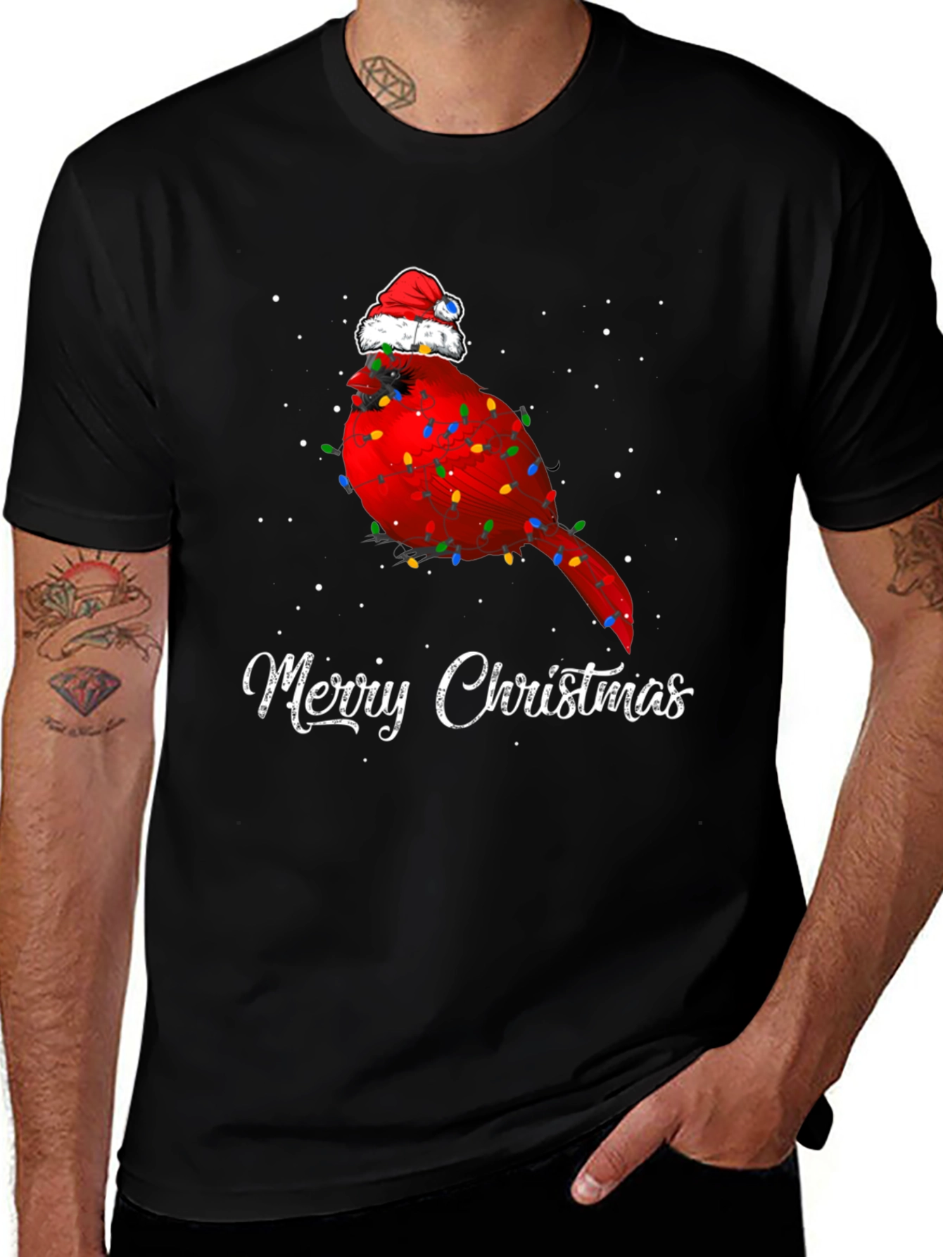 Merry Christmas Cardinal Holiday T-Shirt