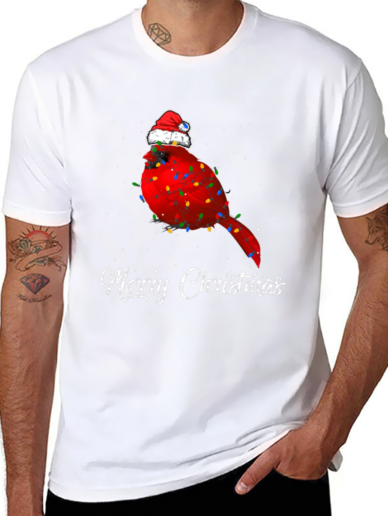 Merry Christmas Cardinal Holiday T-Shirt