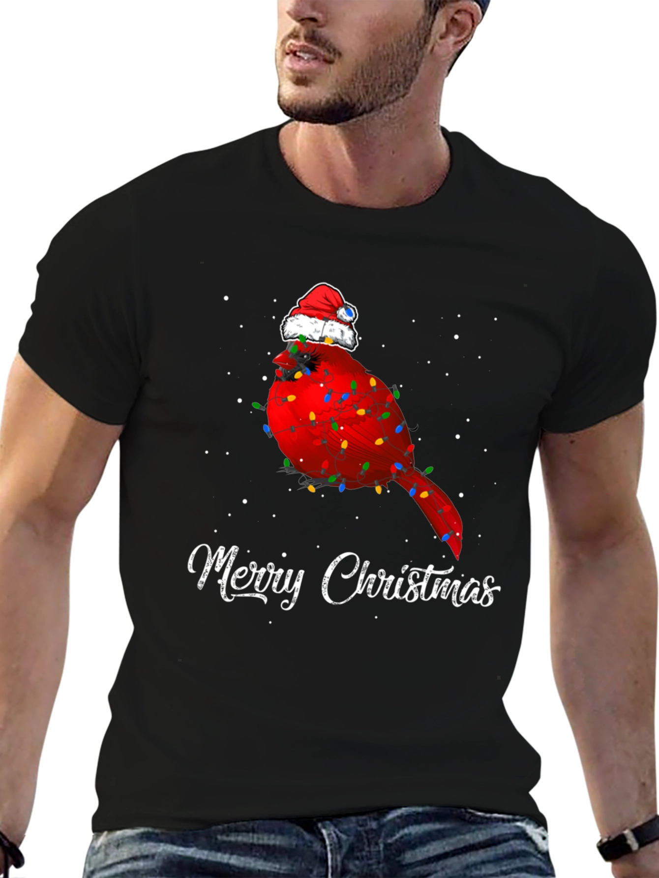 Merry Christmas Cardinal Holiday T-Shirt