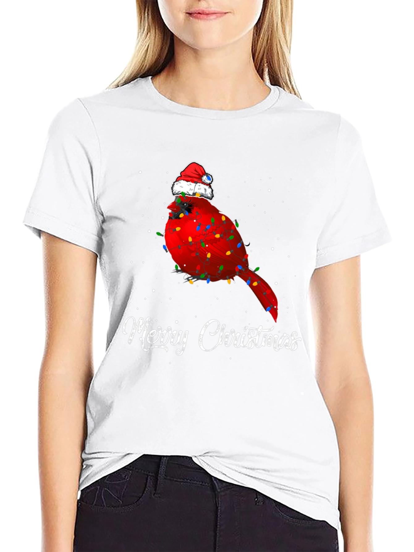 Merry Christmas Cardinal Holiday T-Shirt