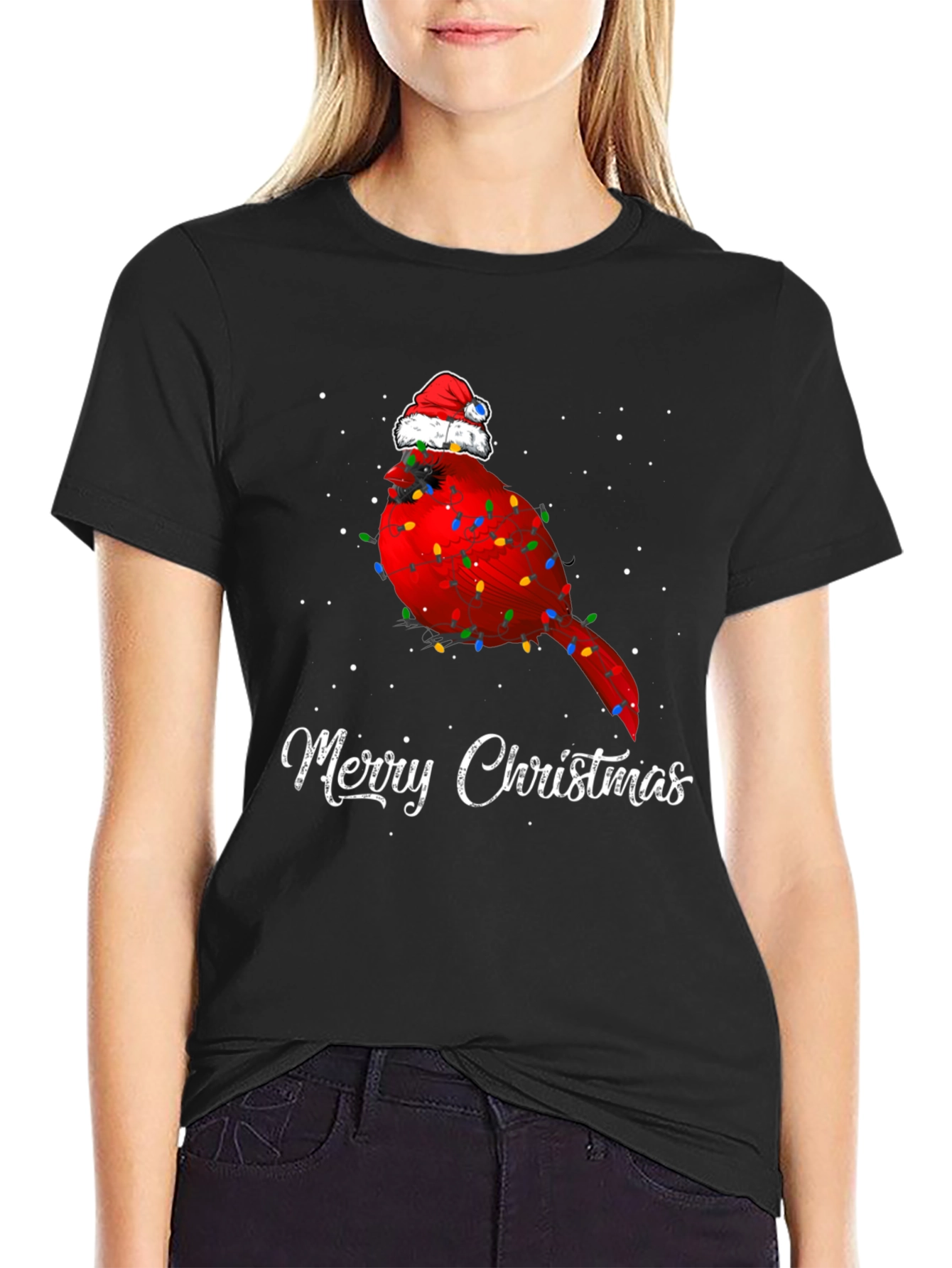 Merry Christmas Cardinal Holiday T-Shirt