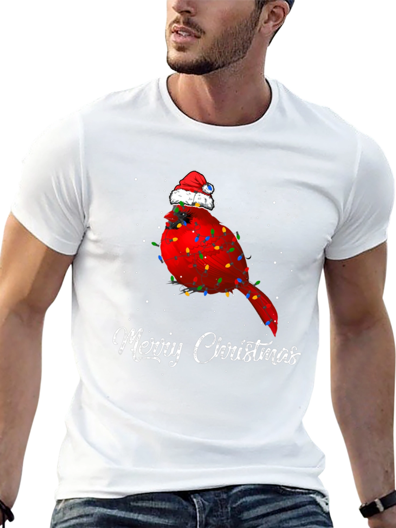 Merry Christmas Cardinal Holiday T-Shirt